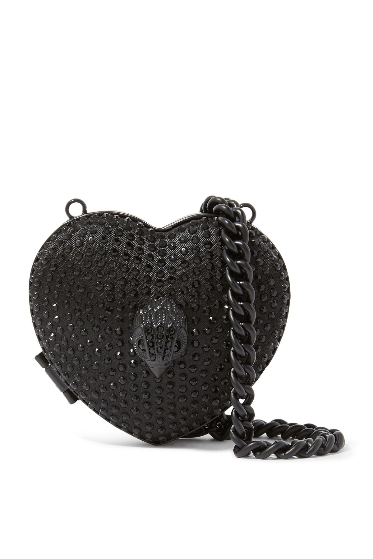 Kurt Geiger Micro Heart Clutch Bag, Kalp Şekilli Mini Zincirli Çanta Tek Boy Kadın Tasarımı