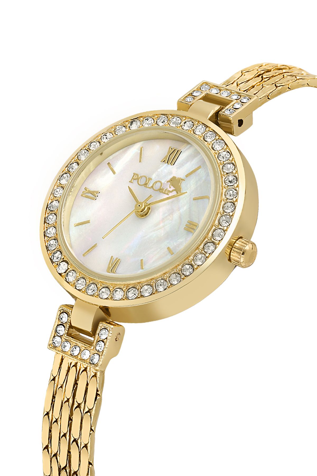 Polo Air Lüx Taşlı Kadın Kol Saati Gold Renk PL-1548B1x
