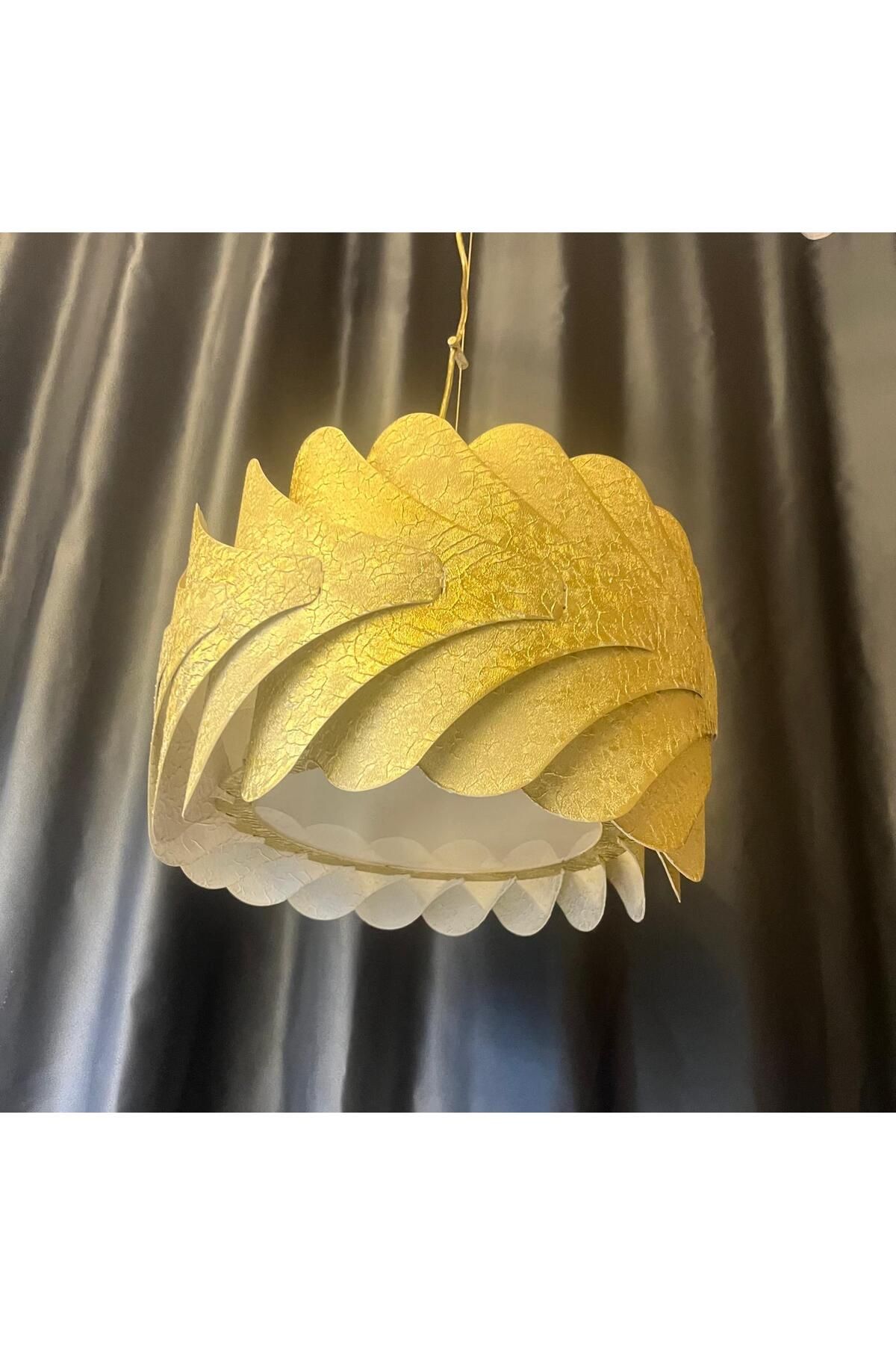 Şaşmaz Elektro Market METAL GOLD KAPLAMA SARKIT AVİZE 40CM