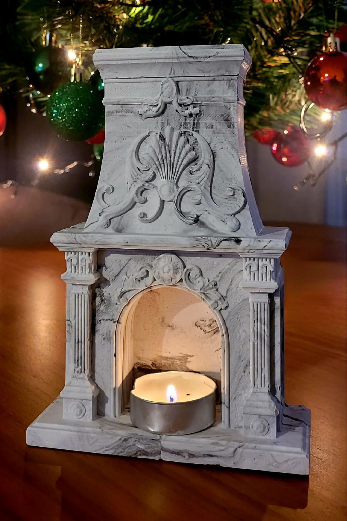 SerenityHaven Lüx ve Şık Şömine Dekoratif Biblo veya Obje 15 cm Boyunda