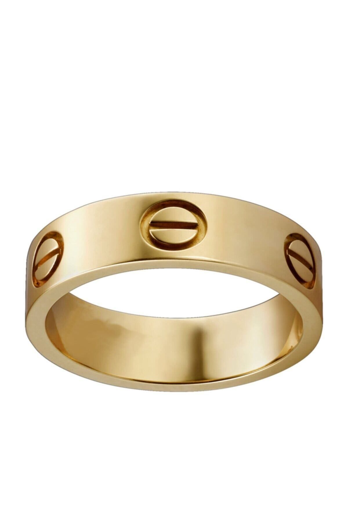 JEWELRY Düz Yüzük Gold Renk 17 Numara