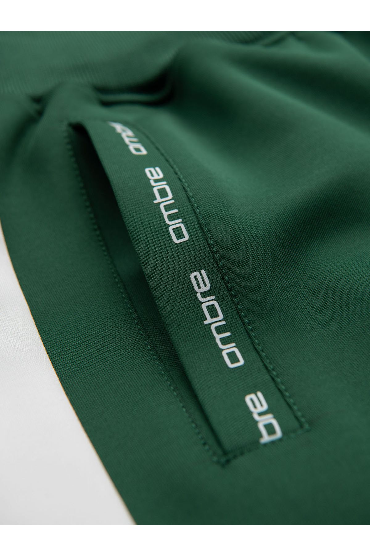 OMBRE-Herren Jogginghose Jogger mit Kontraststreifen - Dunkelgrün V7 OM-PASK-0229 S 9