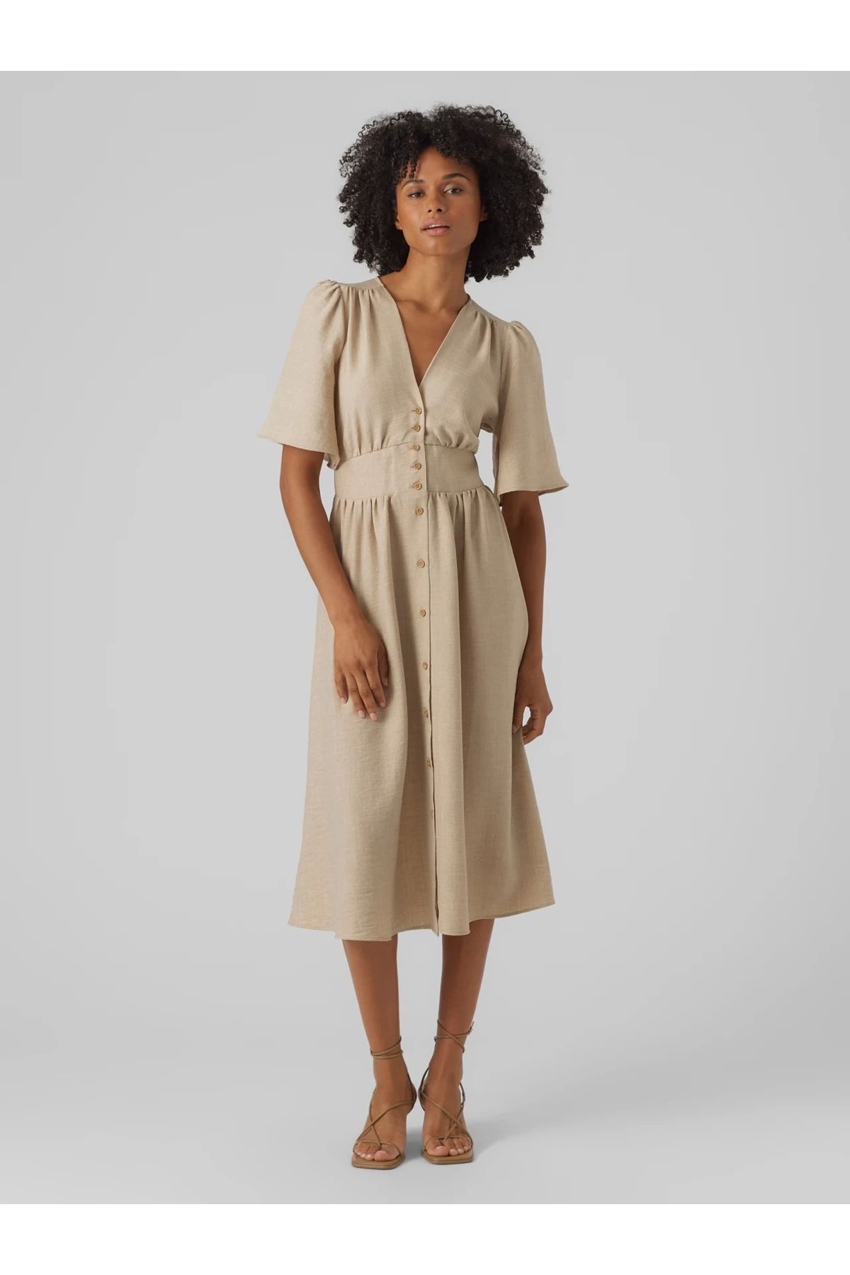 ONLY Vero Moda 10304133 Kadin Elbise - Bej