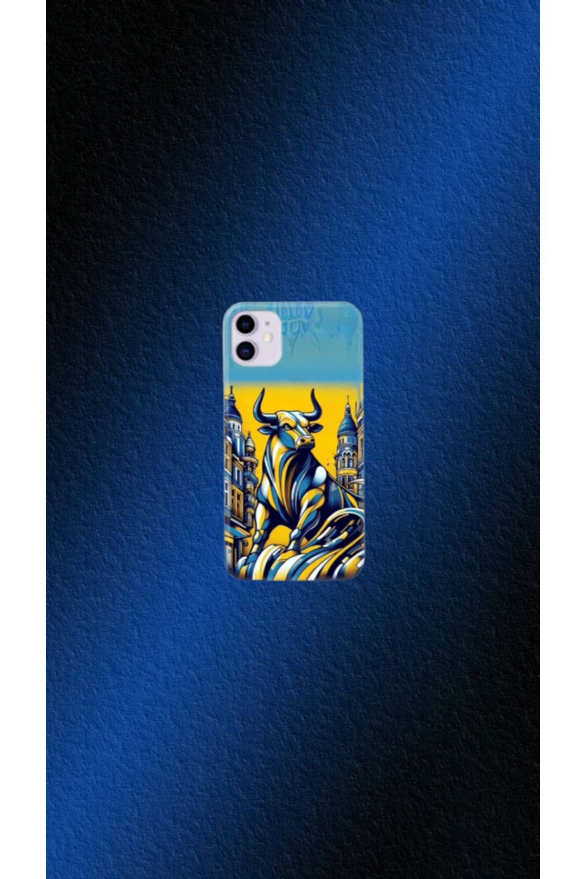 cover shopp Sarı-Lacivert Desenli Kılıf Tasarımı-2 IP 11