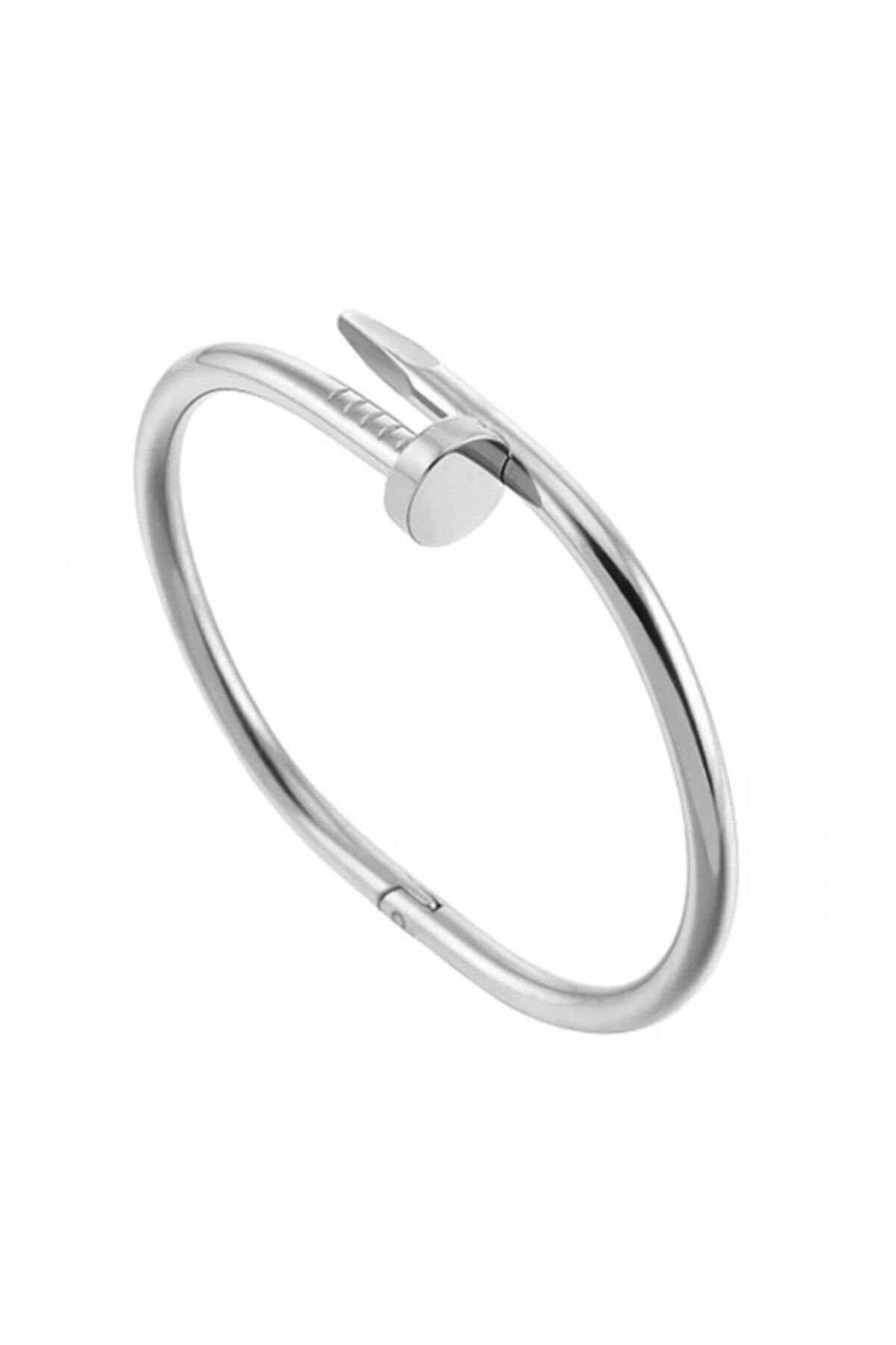 JEWELRY Kadın Gümüş Renkli Çivi Tarz Bileklik-ma1902
