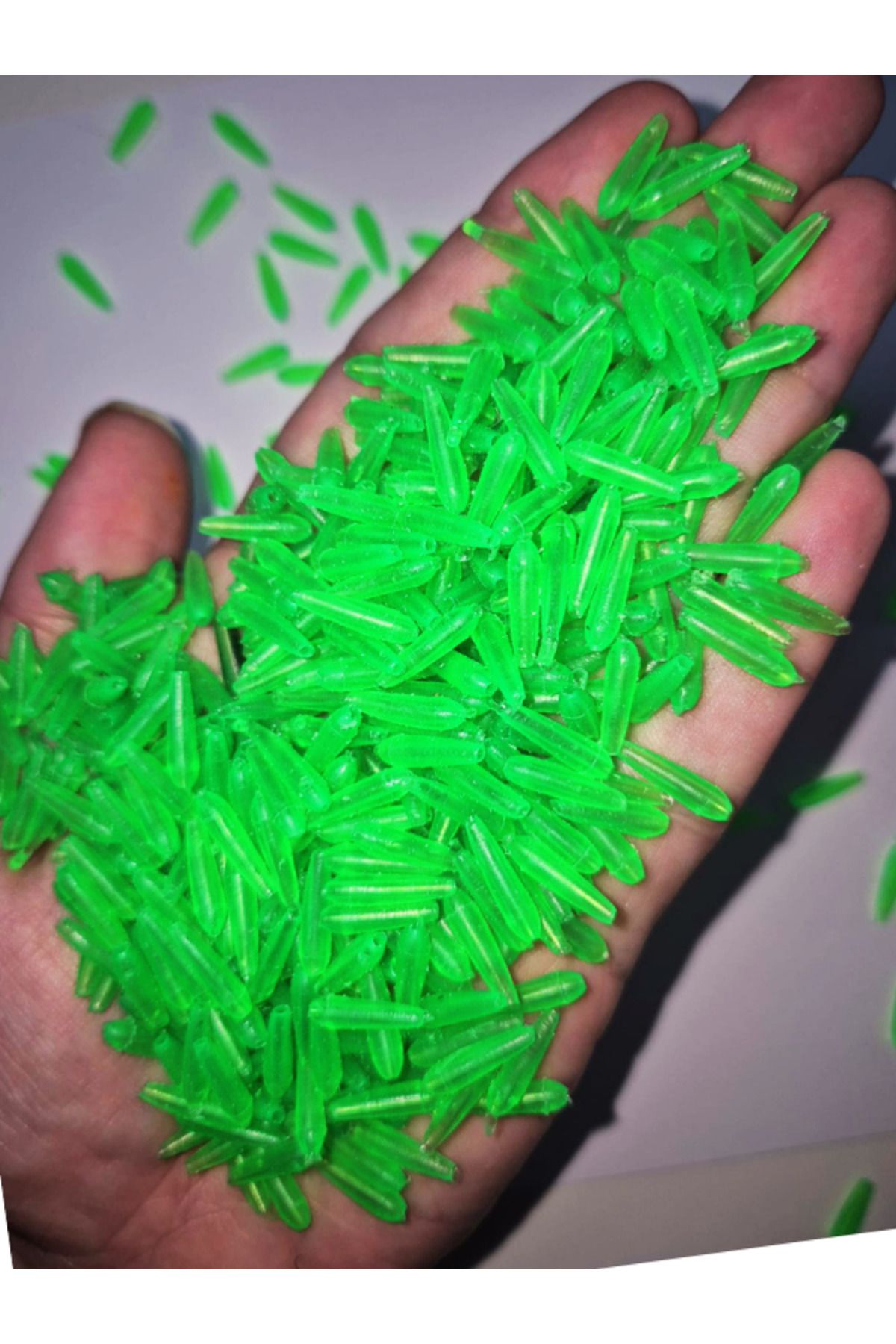 eagenset Neon Ultraviyole Uv Yumuşak Silikon Yeşil 50 Adet 1,3 cm. Delik: 2mm