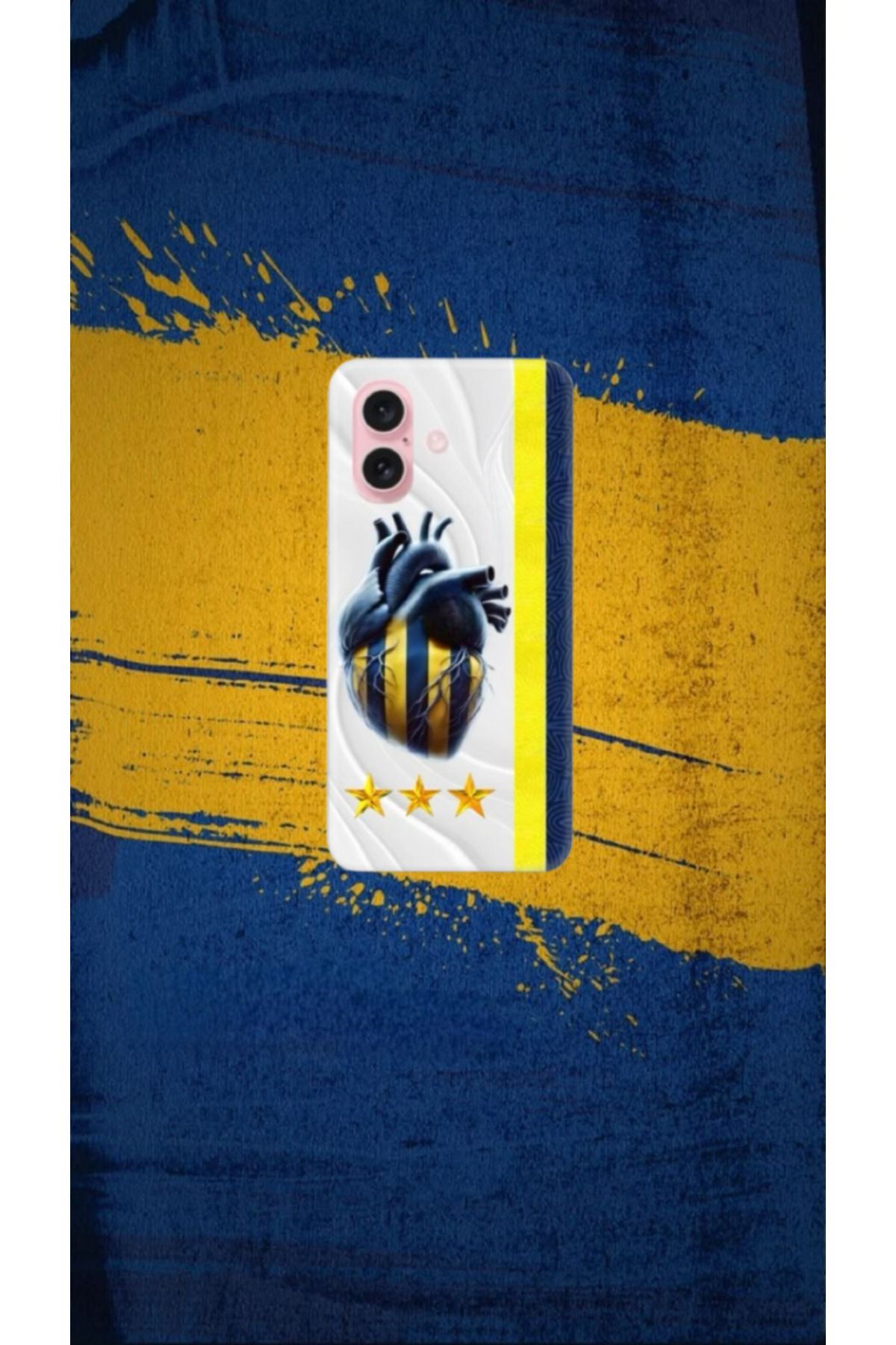 cover shopp Sarı-Lacivert Desenli Kılıf Tasarımı-6 IP 16