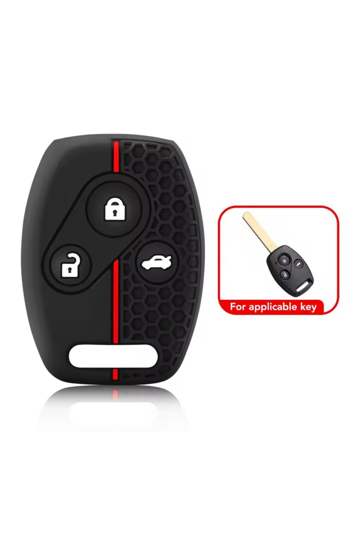 ŞENYILDIZ AKSESUAR Honda Civic Fd6 Crv Accord Uyumlu 3 Tuşlu Silikon Anahtar Koruma Kılıfı 2.Resime Bakınız