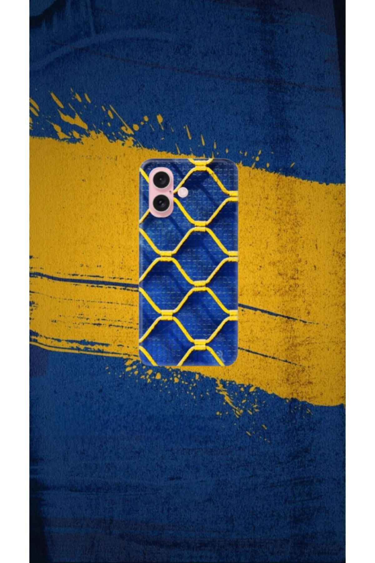 cover shopp Sarı-Lacivert Desenli Kılıf Tasarımı-1 IP 16