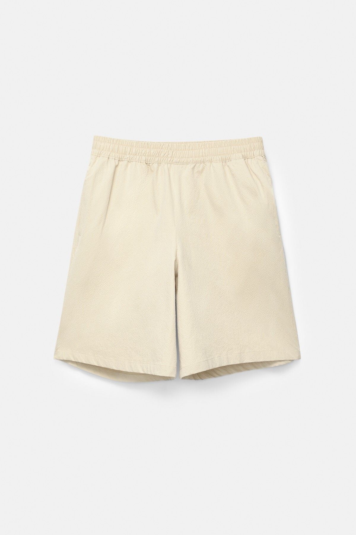 Pull & Bear-Seersucker jogger Bermuda shorts 7