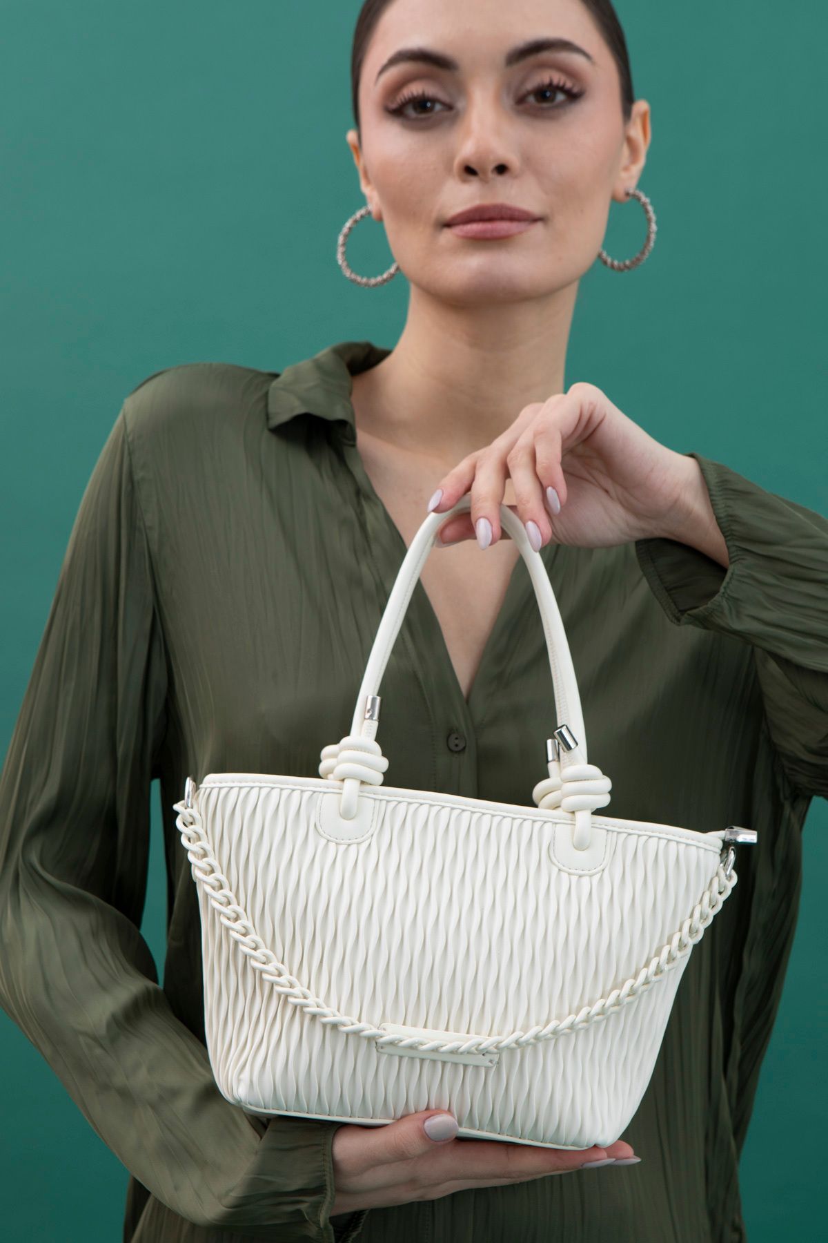Sisley SİSLEY KADIN EL ÇANTASI SLY_207 STD Beyaz