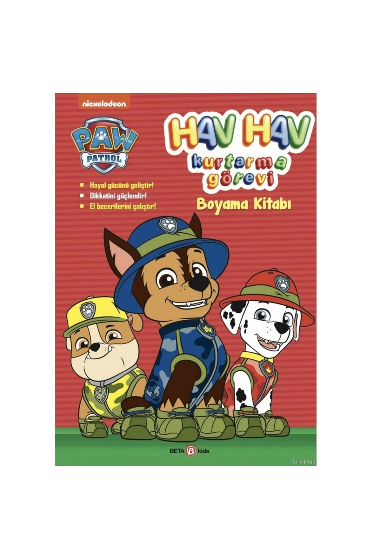 Finetoo Çocuk Eğitici Paw Patrol Hav Hav Kurtarma Görevi Boyama Kitabı