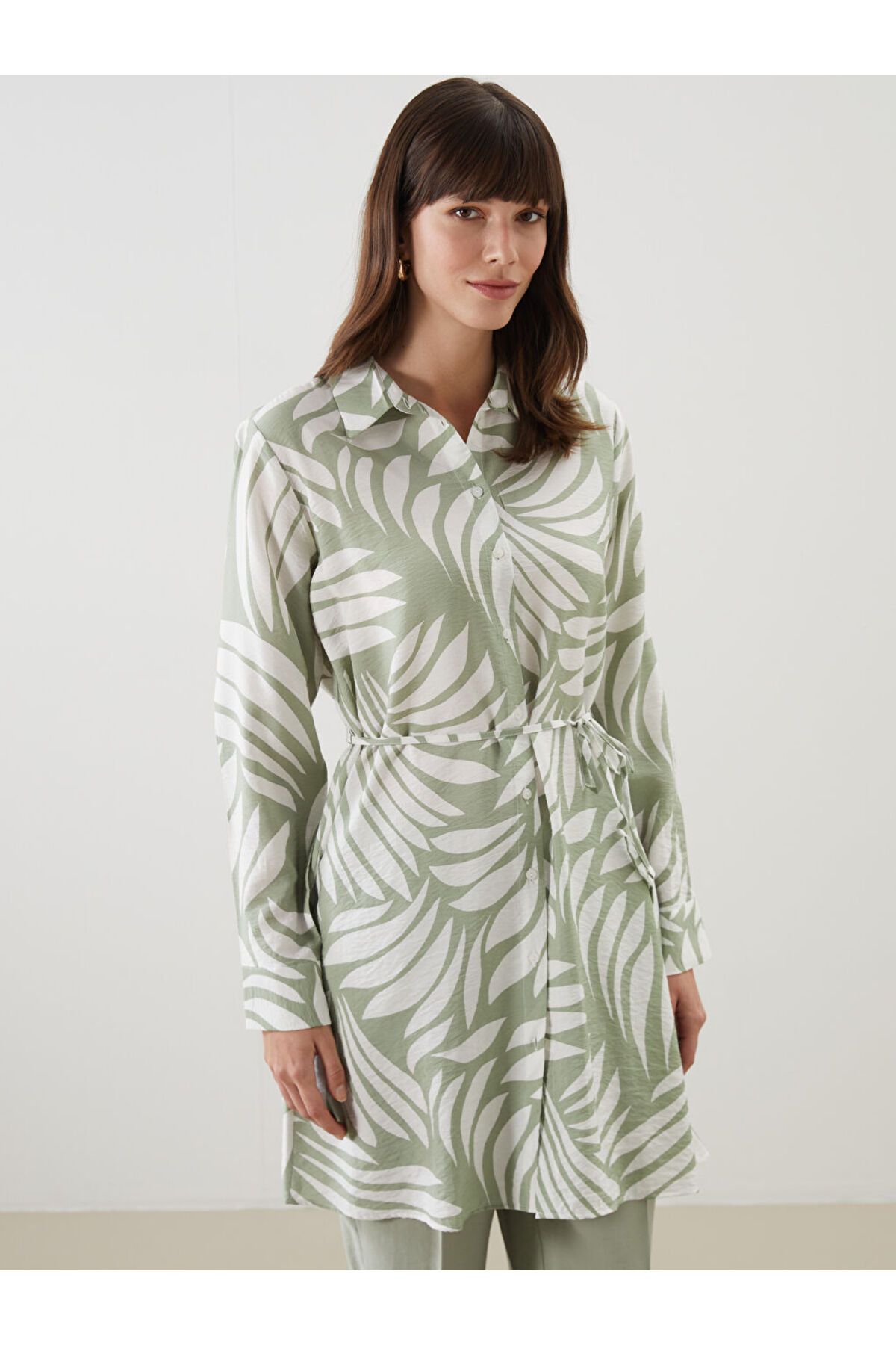LC Waikiki Yeni Sezon Desenli Kadin Gomlek Tunik - S5KF83Z8