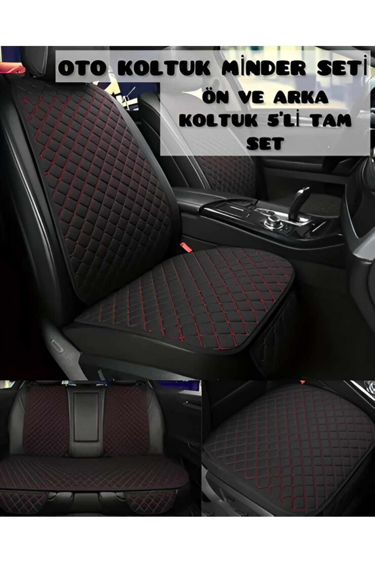 rebols FORD EDGE Tay Tüyü Oto Koltuk Minder Seti - Koltuk Koruma Kılıfı (ÖN-ARKA TAM SET 5'Lİ)