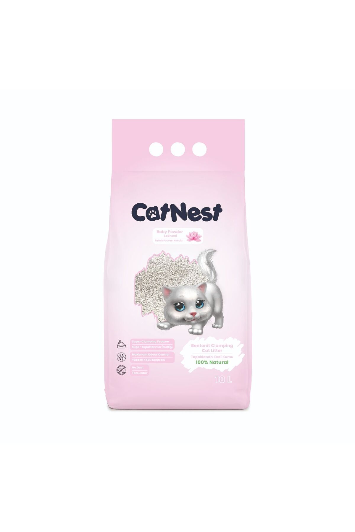 shop CAT NEST BENTONİT PUDRALI KEDİ KUMU 10 LT