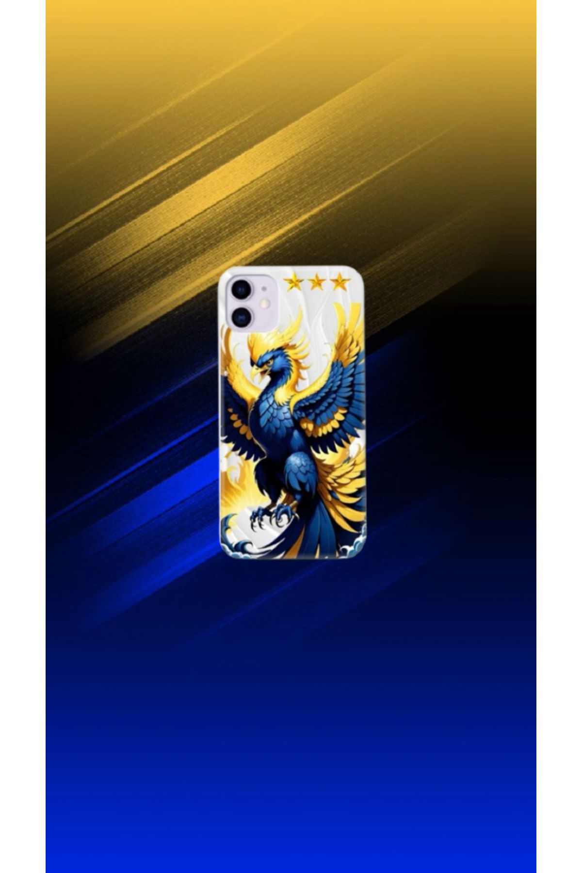 cover shopp Sarı-Lacivert Desenli Kılıf Tasarımı-5 IP 12