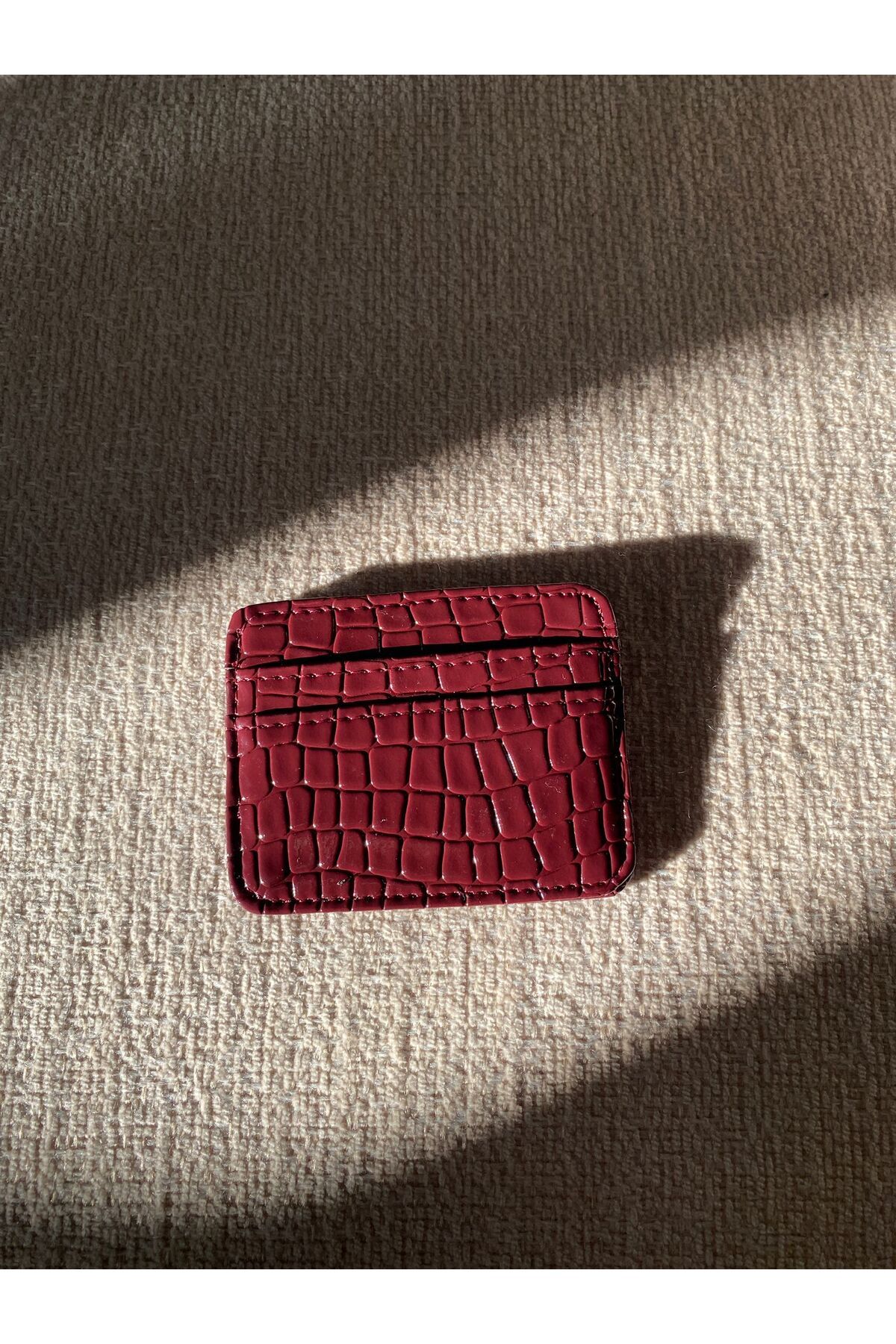 Z&M COLLECTION BAG SHOPPİNG Parlak Rugan Timsah Deri Desenli Kadın Kartlık
