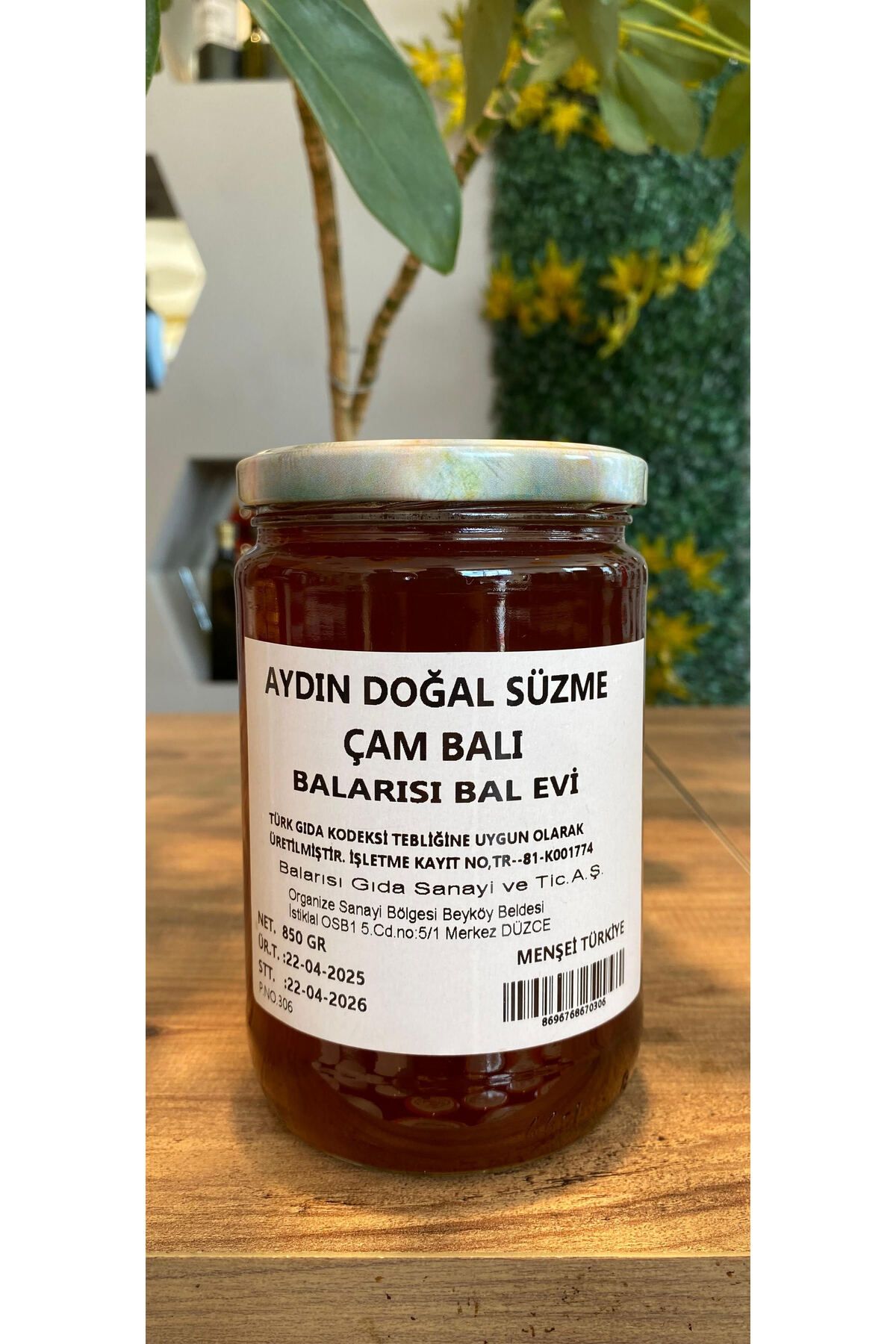 BALARISI Aydın Doğal Çam Balı 850 gr – Katkısız | Yöresel Lezzet |