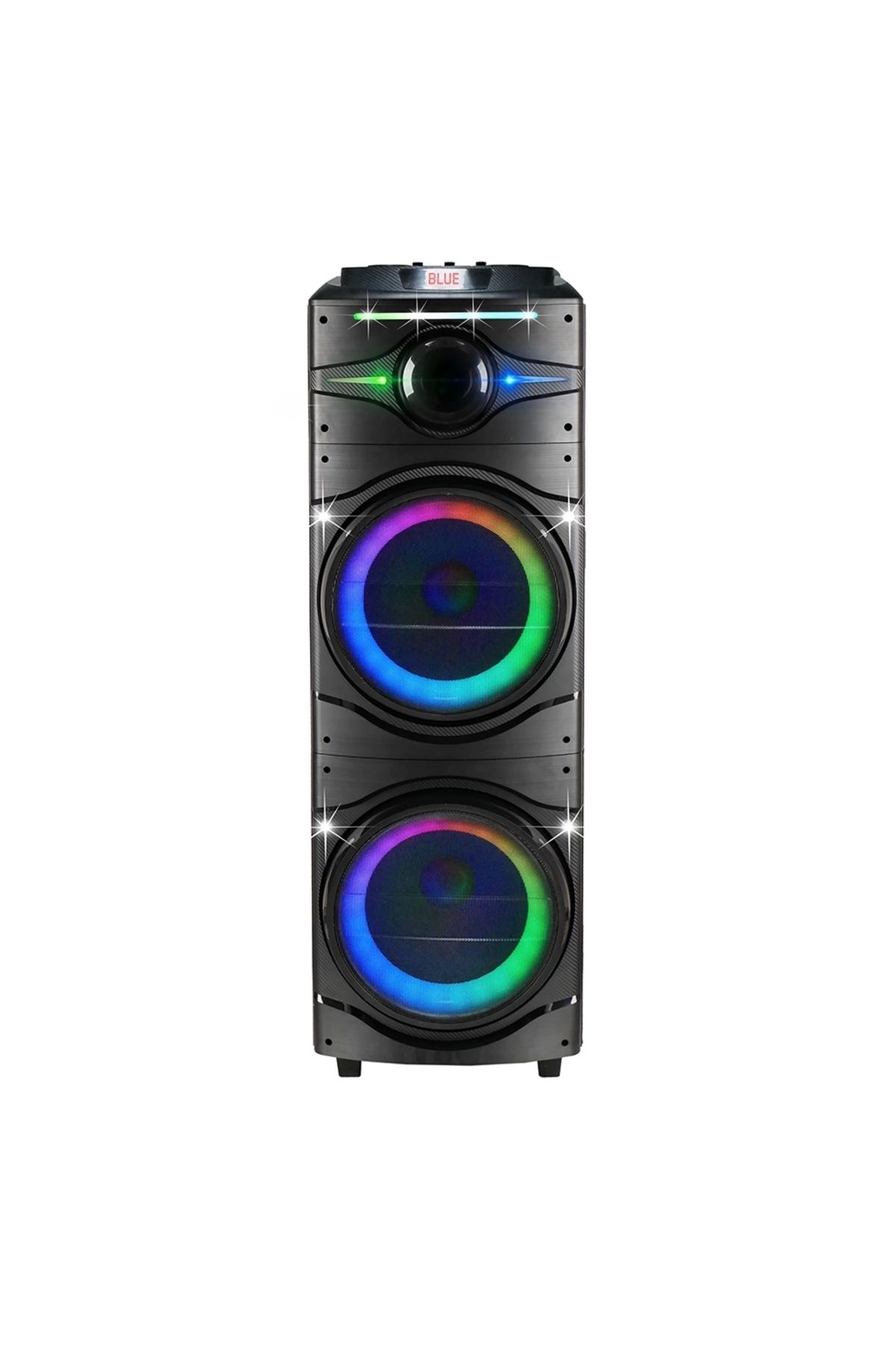zore Gd-2016 Dijital Led Göstergeli Fm Radyolu Mikrofonlu Rgb Tws Çift 12 Inç Stereo Bass Kablosuz K