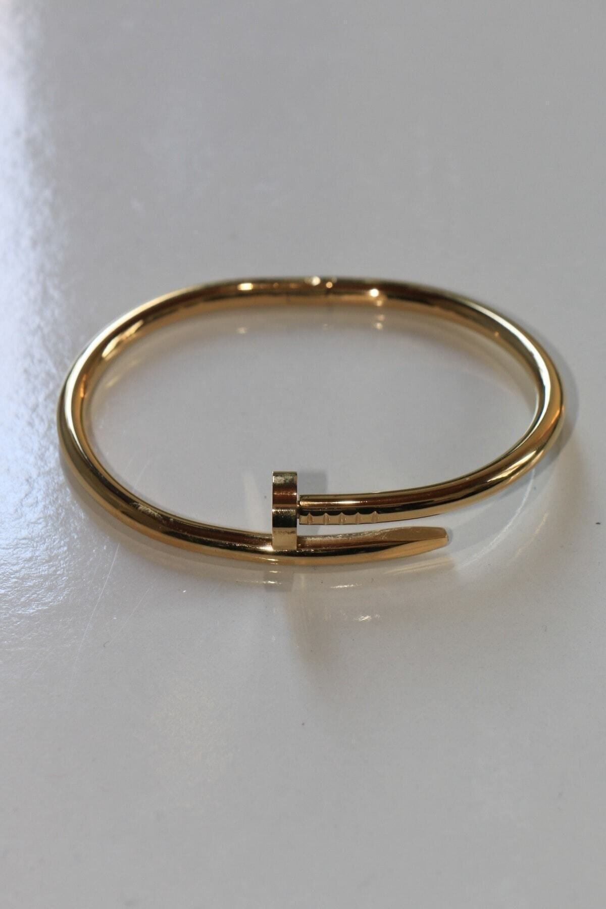 JEWELRY Gold Renk Çivi Model Bileklik
