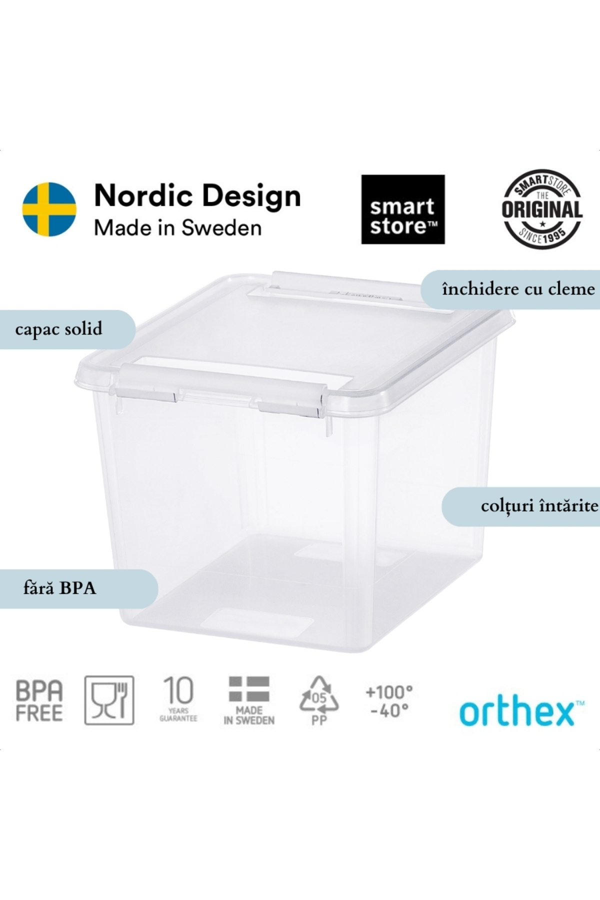 Orthex-Storage and organization box, with lid, SmartStore Home 3, BPA-free plastic, 21x17x15 cm 5