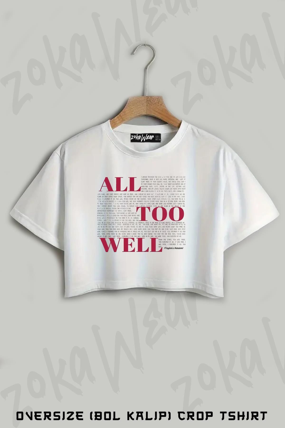 ZOKAWEAR Taylor Swift Eras Tour Baskılı Oversize Crop T-Shirt