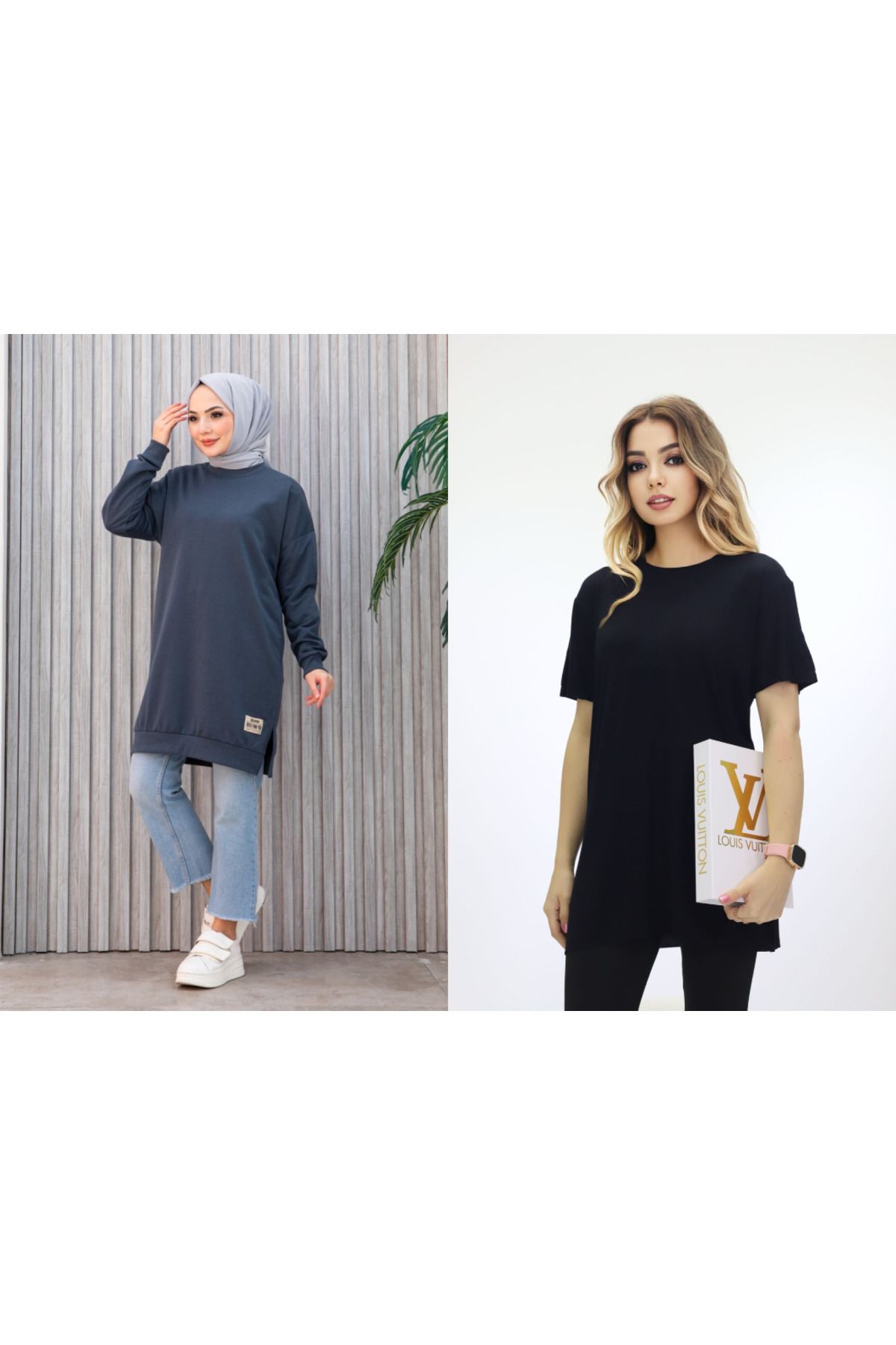 Bala Giyim Kadın Kısa Kol Tunik ve İki İplik Tesettür Tunik