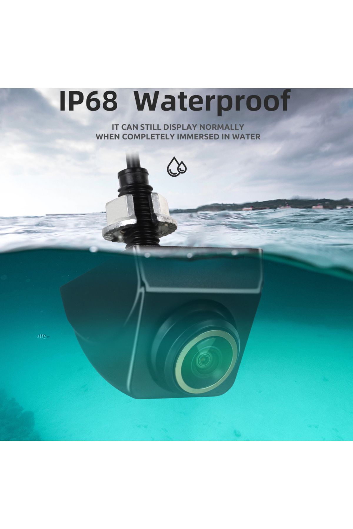 Choice-Orange Car Front or Rear View Camera Wide Angle Reverse Parking Waterproof CCD Auto Backup Monitor U 6