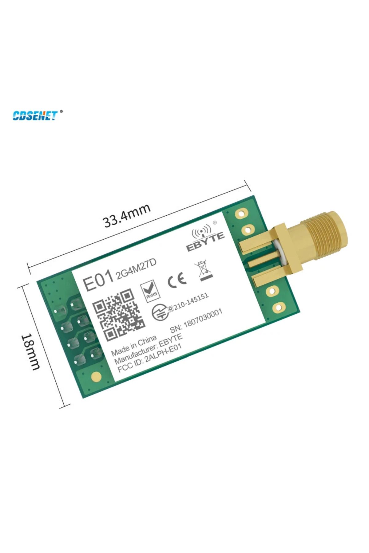 Choice-nRF24L01P 2.4GHz 500mW E01-2G4M27D SPI Transceiver E01-2G4M27D 27dBm SMA Long Range nRF24L01 PA L... 2