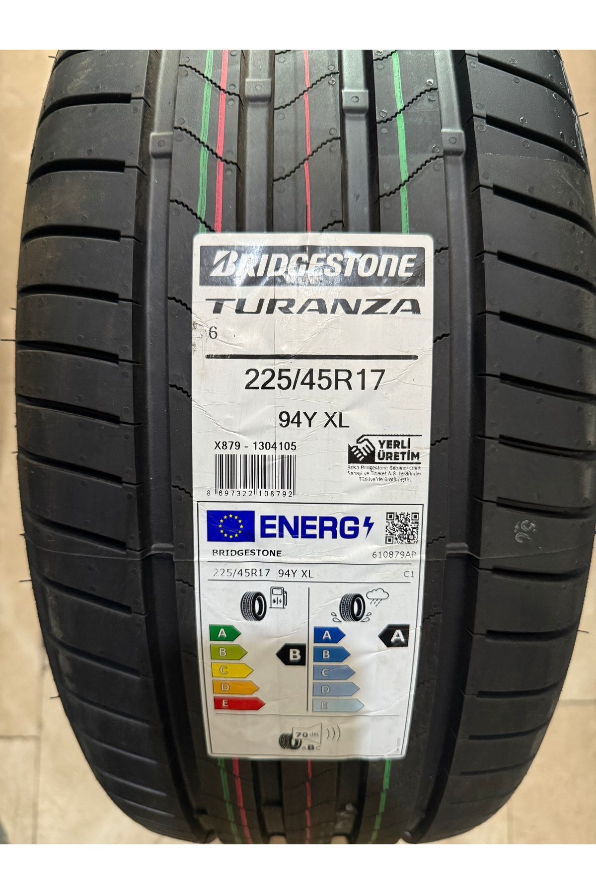 Bridgestone BRİDGESTONE / 225/45R17 (TURANZA 6) 2025 YAZ LASTİĞİ