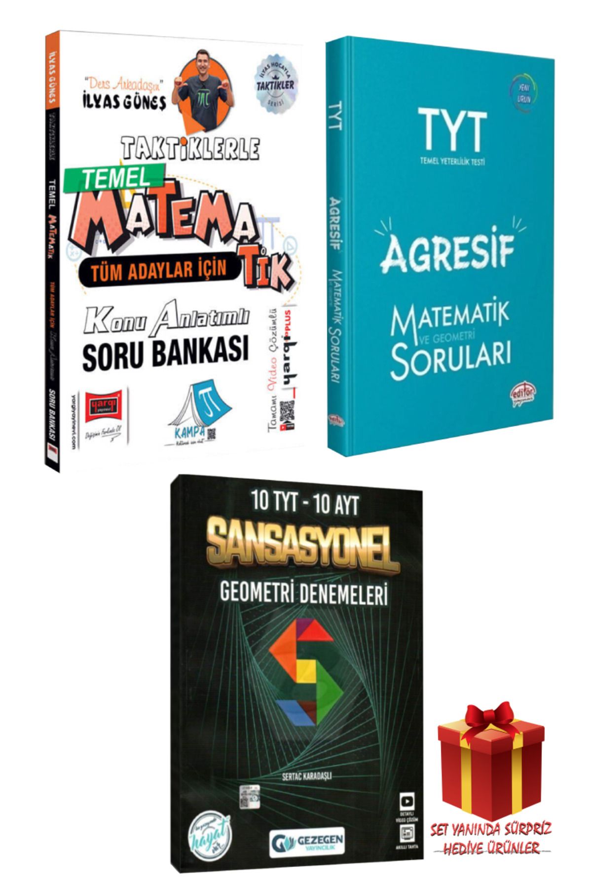 Yargı Yayınları İlyas Güneş Taktiklerle Matematik Konu Anlatımlı Soru Bankası+TYT Matematik ve Geometri Soru+ Deneme