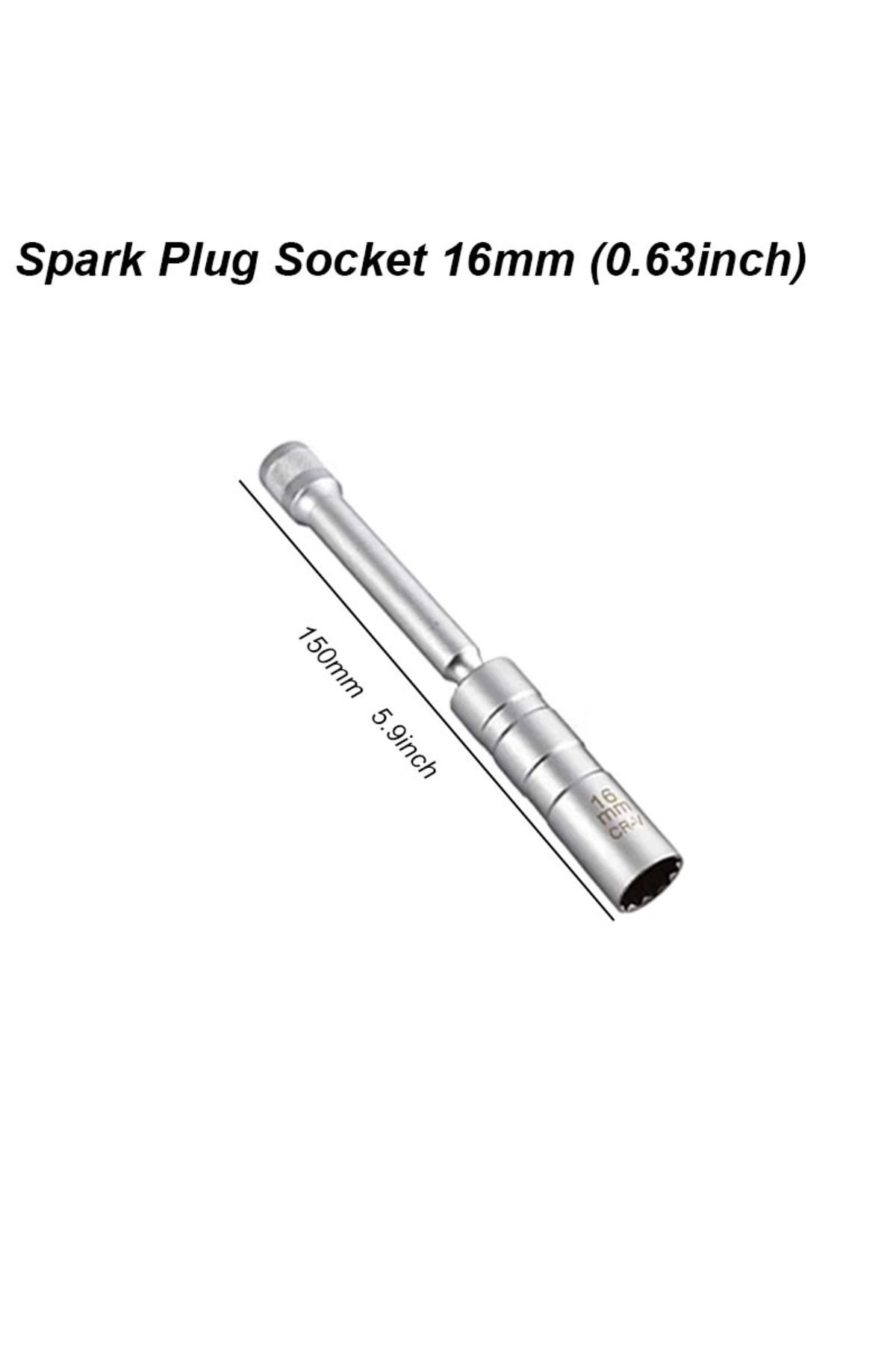 Choice-Spark Plug Key B Magnetic Spark Plug Socket Key Wrench Adapter Swivel Long Extension Install Replace 1