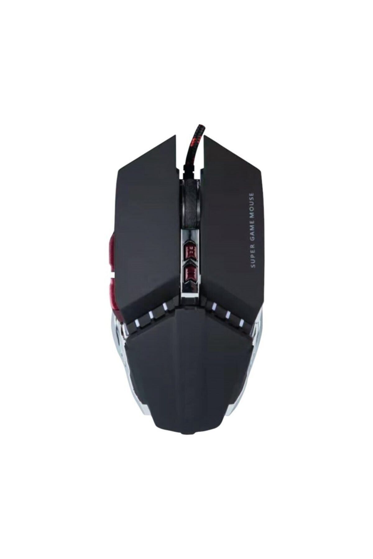 merk C-24 Kablolu Metal Kasa 3200 Dpı Rgb Işıklı Oyuncu Mouse
