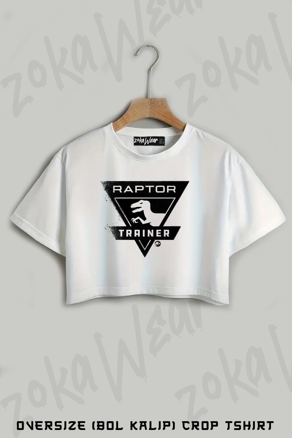ZOKAWEAR Jurassic World Fallen Baskılı Oversize Crop T-Shirt