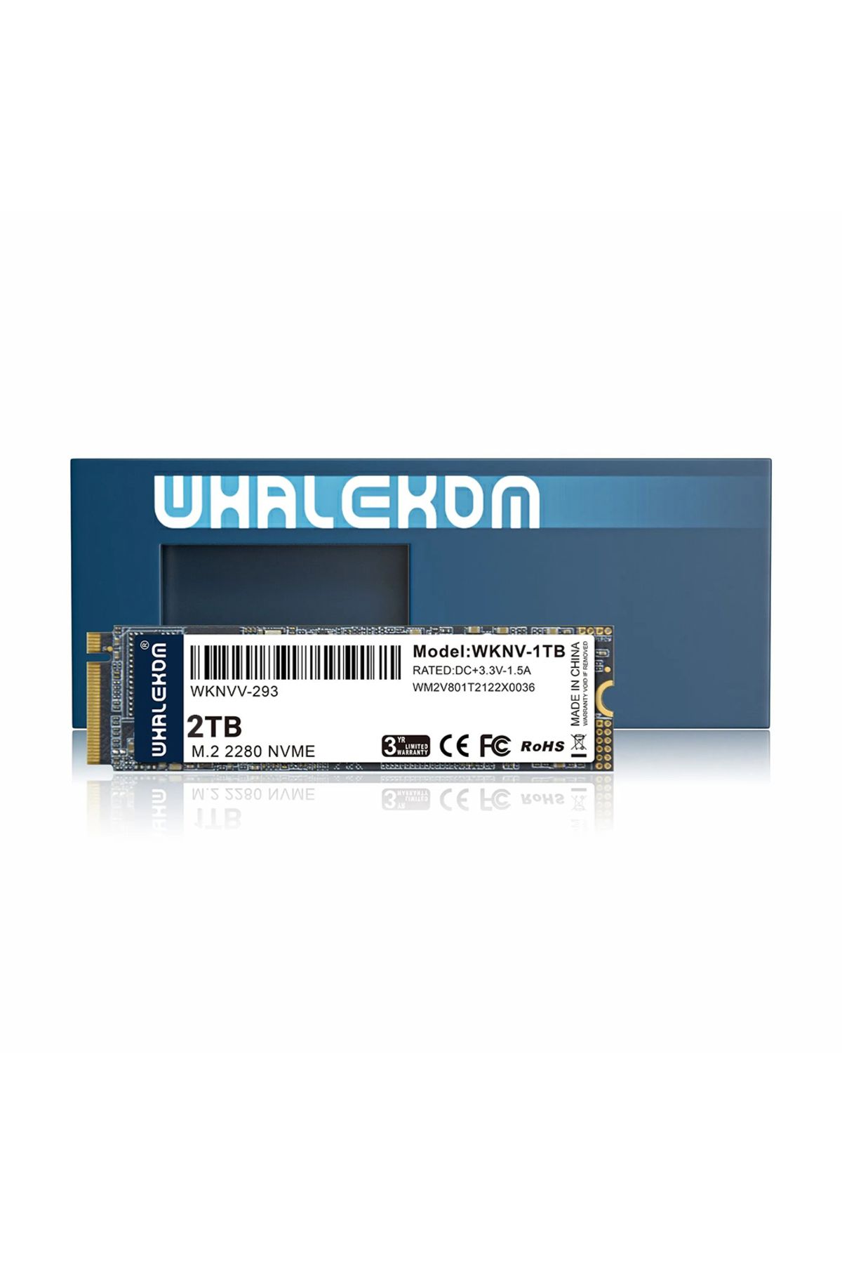Whalekom 2tb M.2 Nvme Pcıe 3.0 SSD 3500/2500-MB/s
