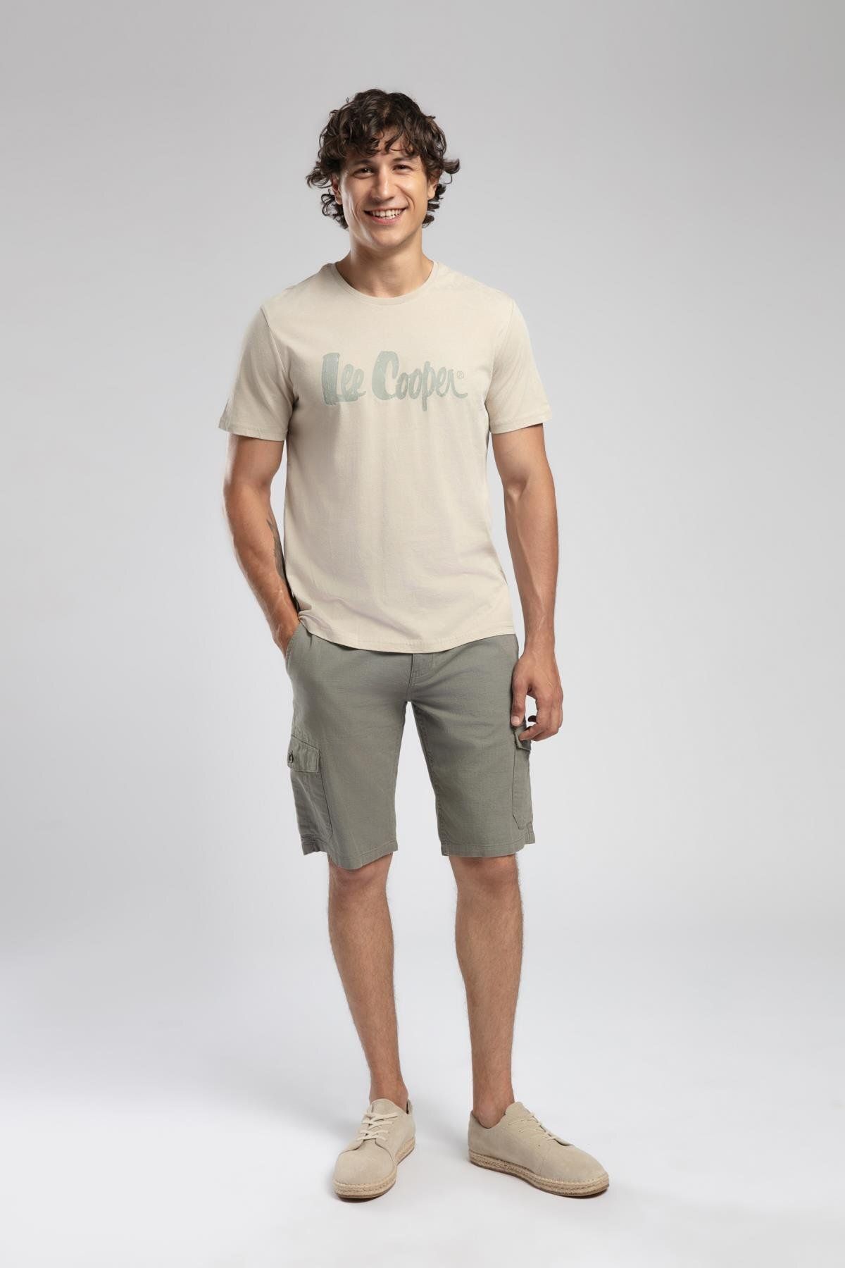 Lee Cooper Man 1 Erkek %100 Pamuk Dokuma Şort Haki