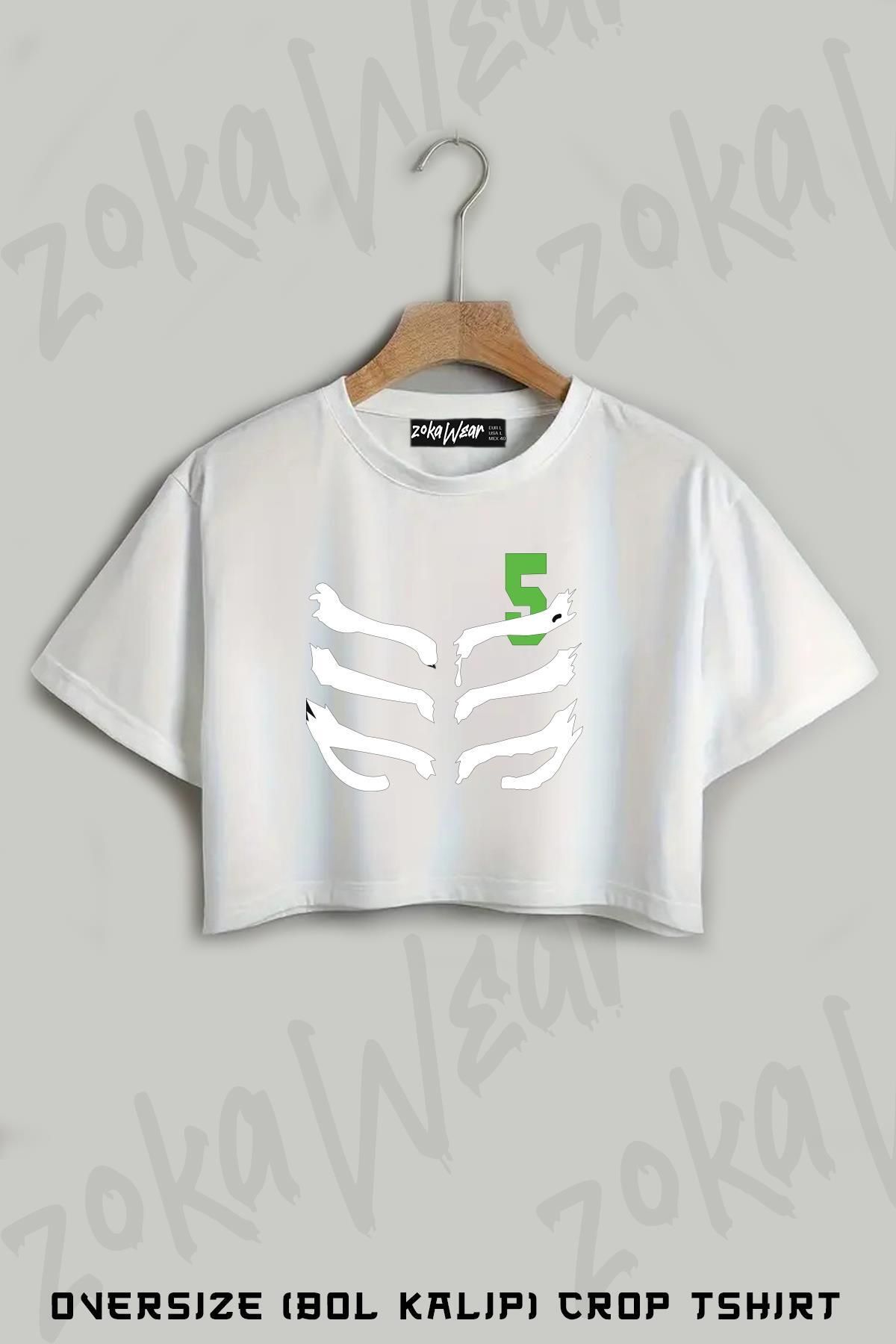 ZOKAWEAR Lloyd Garmadon Baskılı Oversize Crop T-Shirt