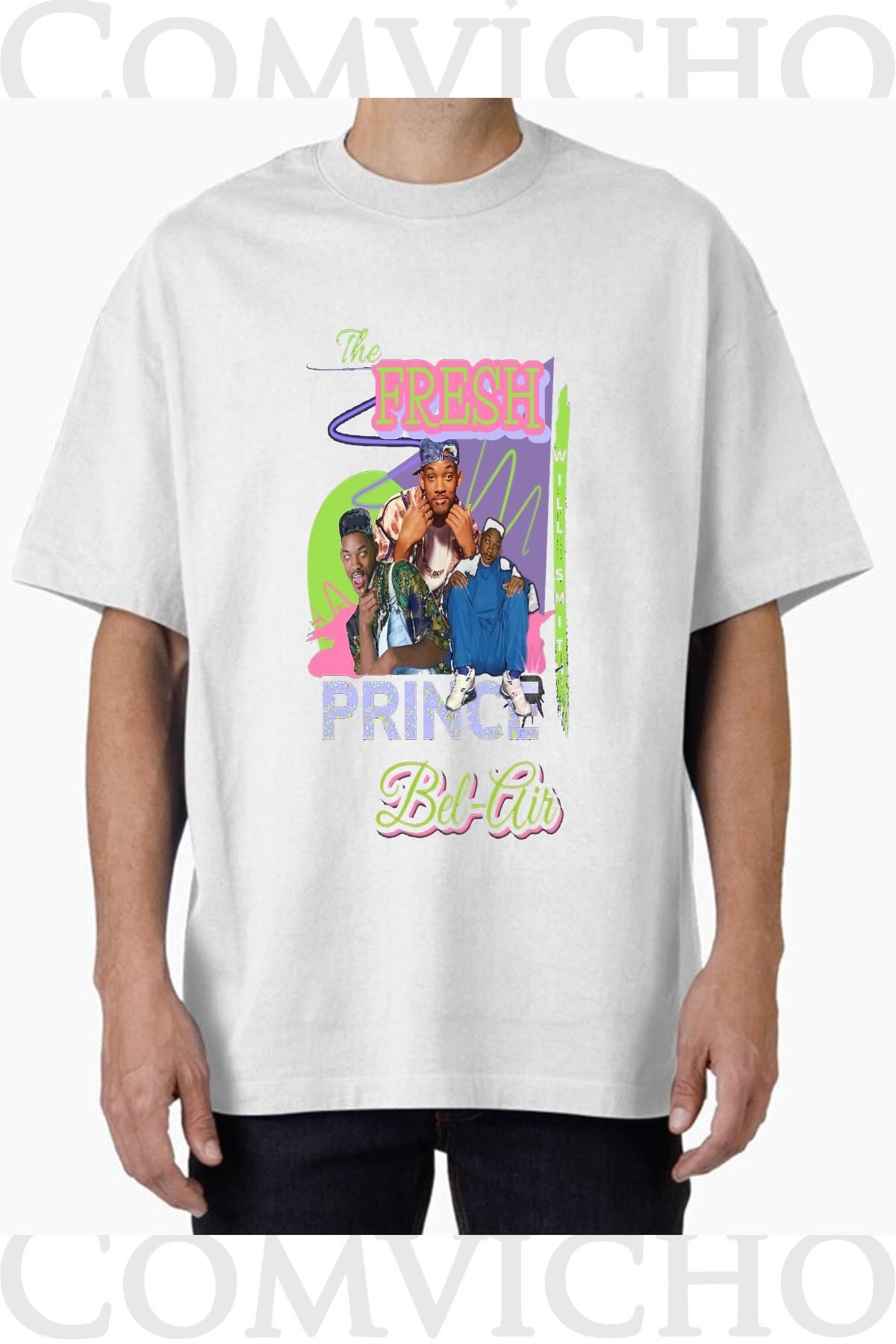 COMVİCHO Unisex the fresh v1 Tasarım Baskılı Oversize Tişört