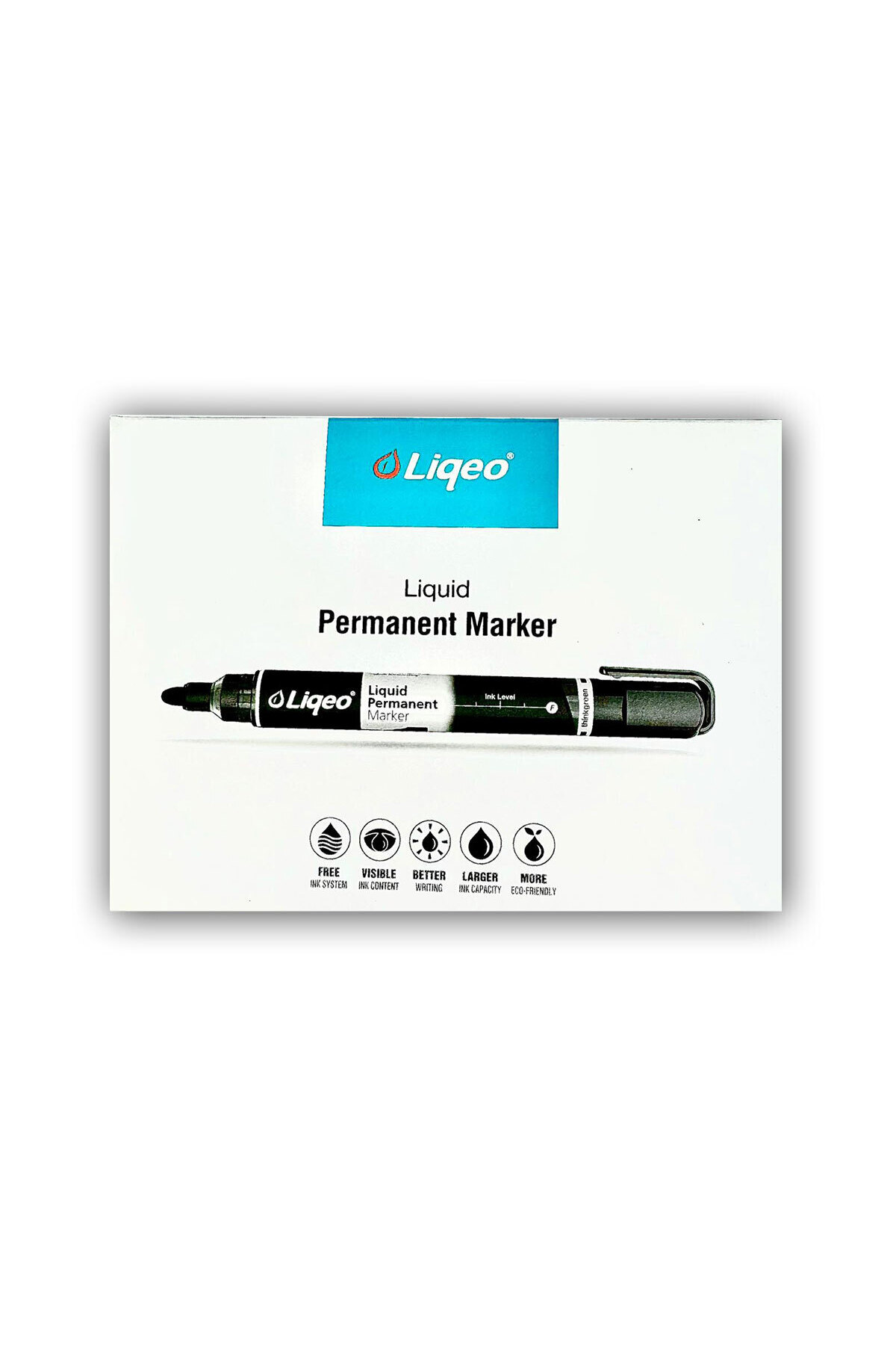 Liqeo-Permanent marker SET Liqeo, round tip BLACK - 12 pcs/set 1