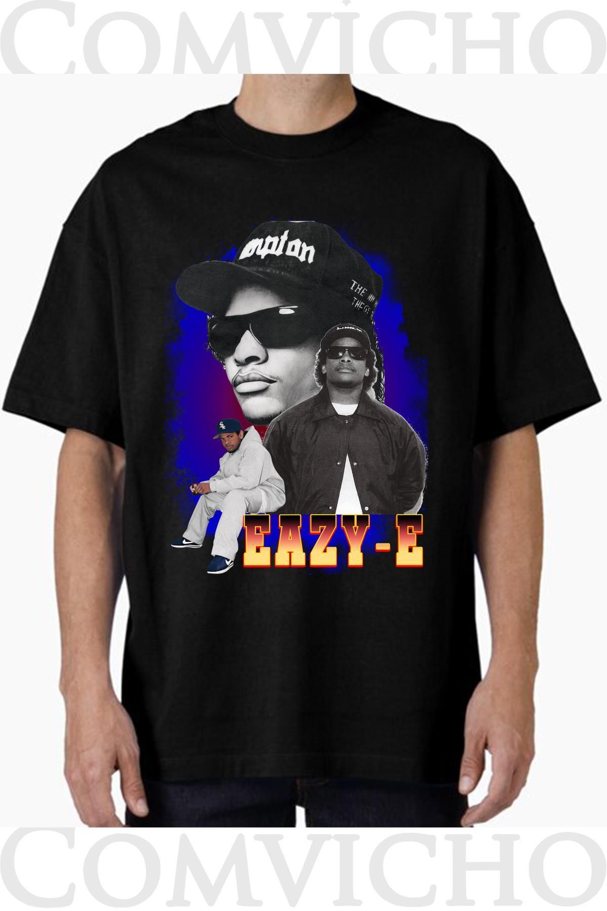 COMVİCHO Unisex eazy v6 Tasarım Baskılı Oversize Tişört
