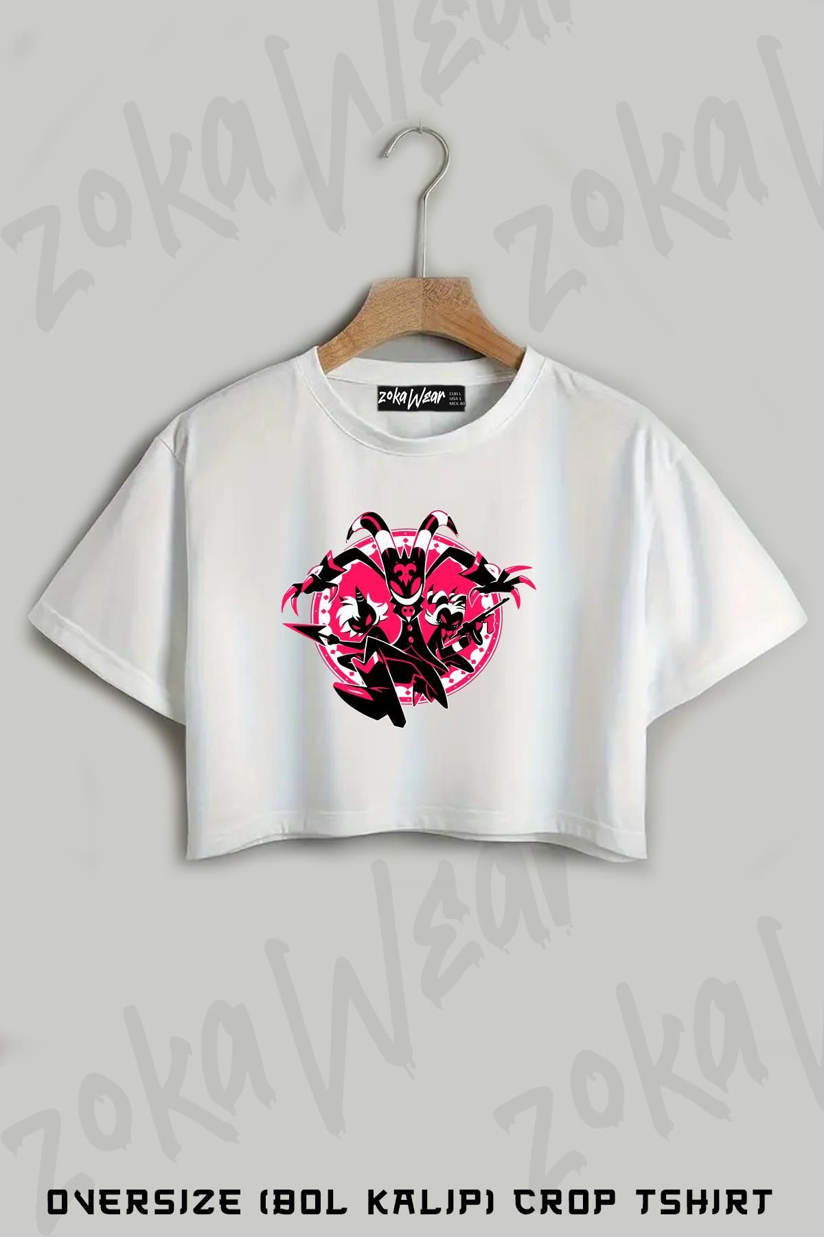 ZOKAWEAR Helluvaboss Baskılı Oversize Crop T-Shirt