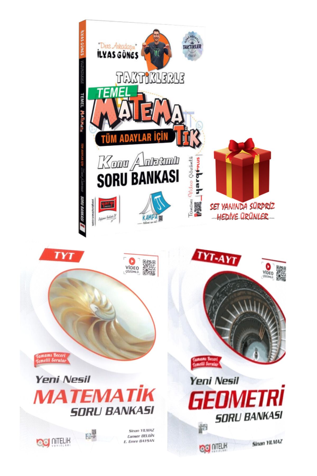 Yargı Yayınları İlyas Güneş Taktiklerle Matematik Konu Anlatımlı Soru Bankası+TYT Matematik ve Geometri Soru+ Hediye