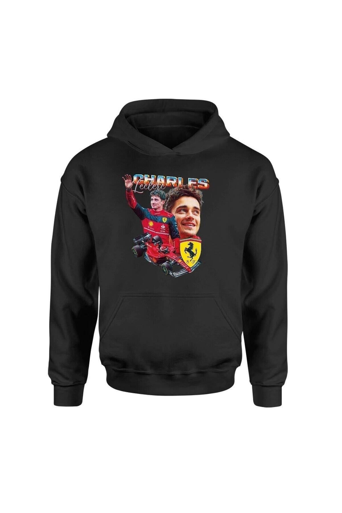 Pisa Art Charles Leclerc Siyah Hoodie