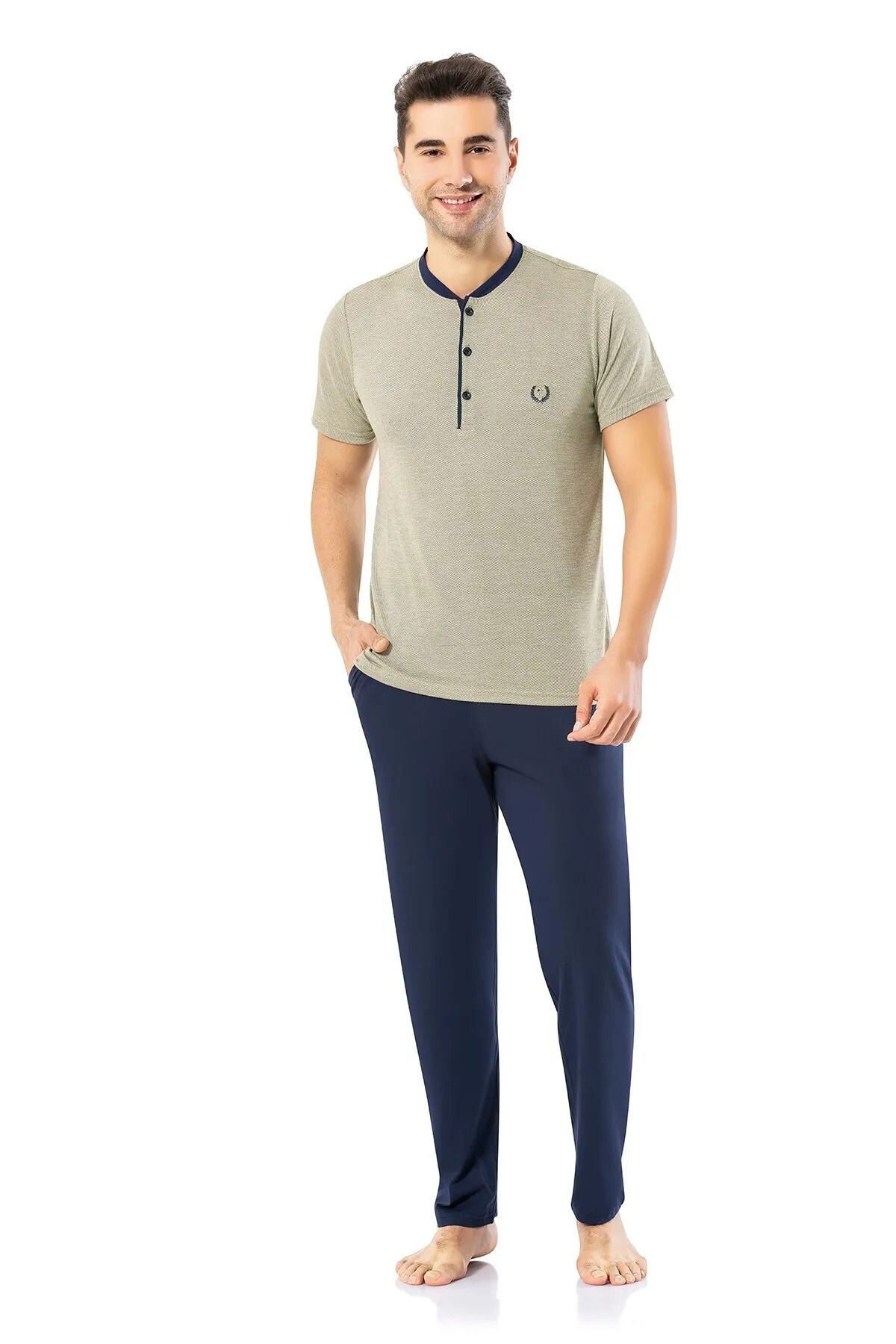 ERDEM İÇ GİYİM Erdem Yeşil Erkek Yazlık Pijama Takımı