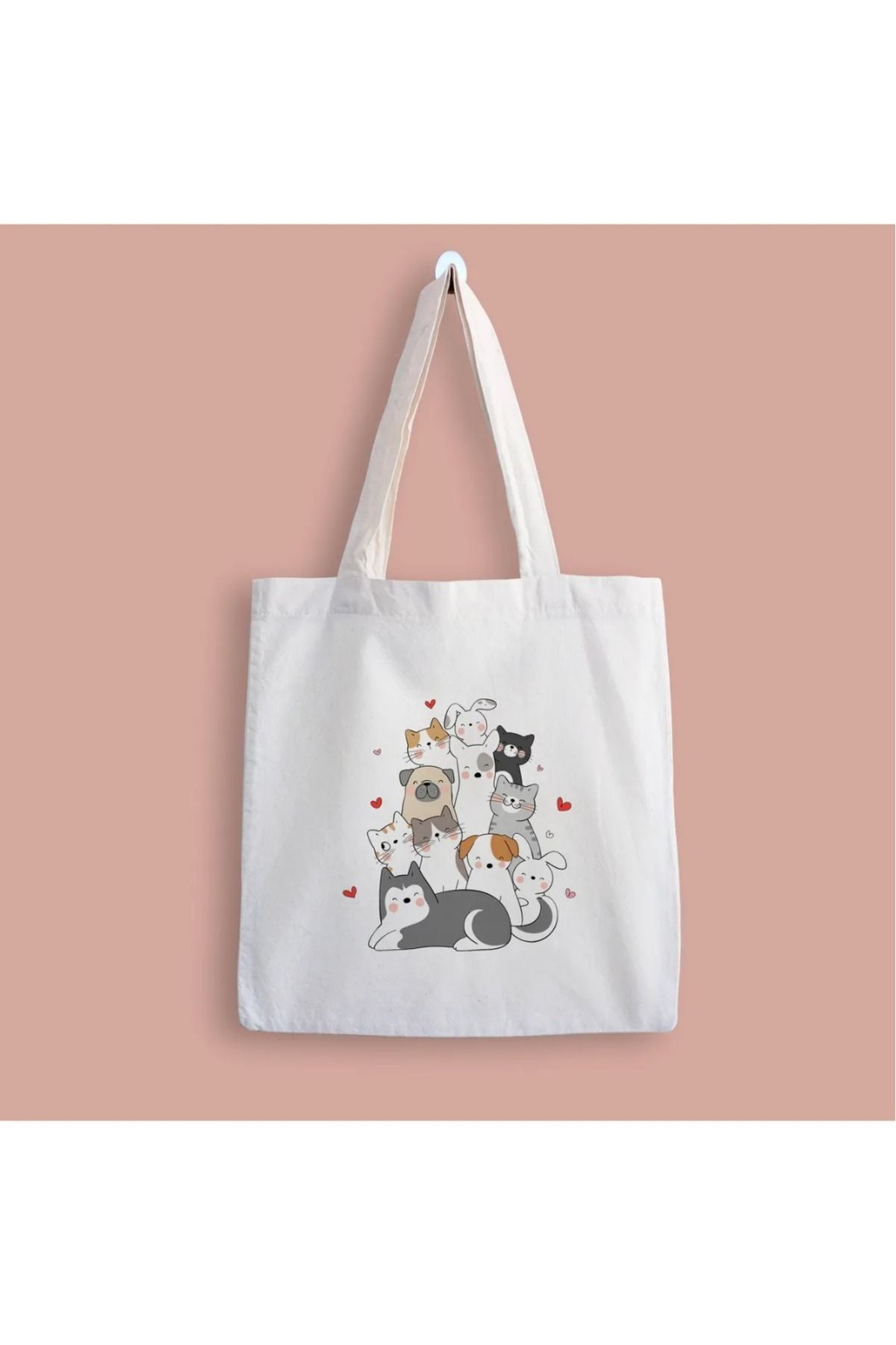 KİDOL Kedi, Köpek Baskılı Bez Çanta
