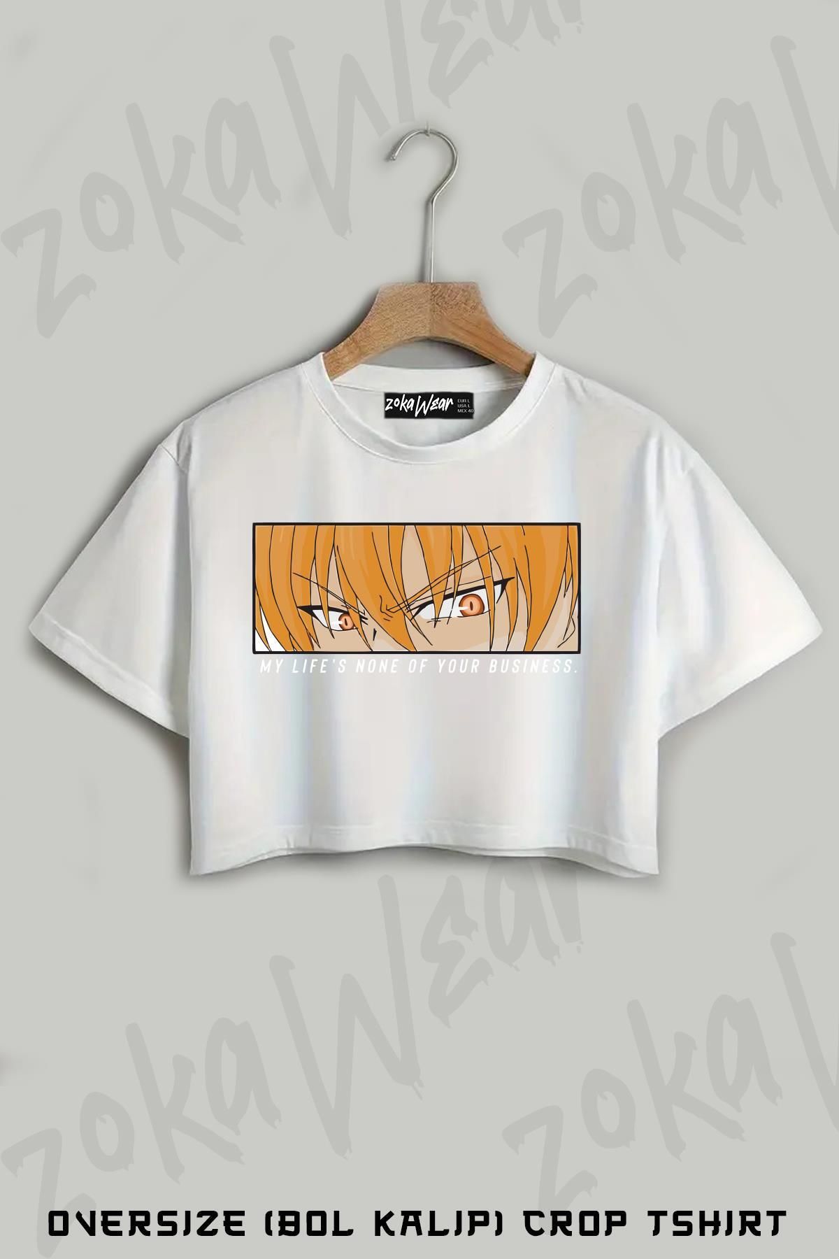 ZOKAWEAR Fruits Basket Kyo Soma Özel Baskılı Oversize Crop T-Shirt