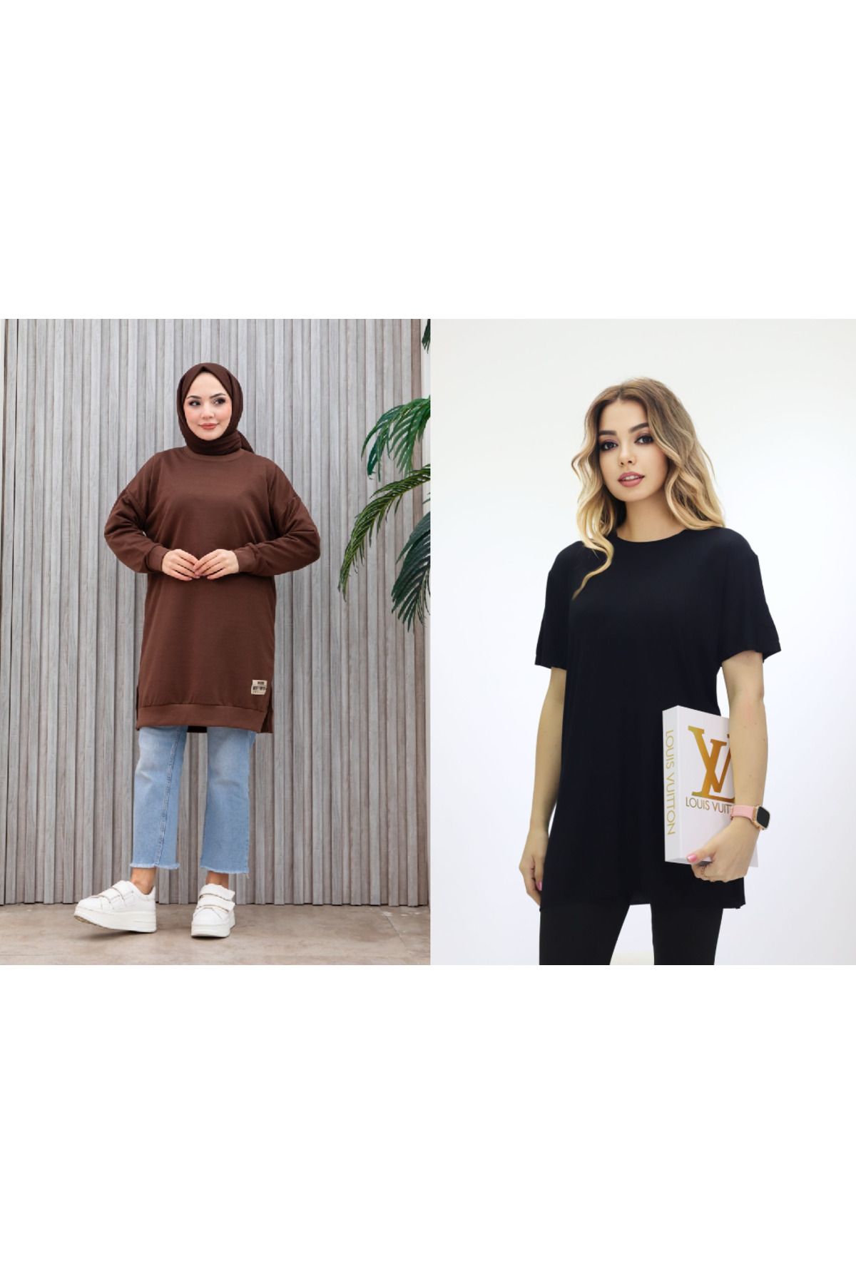 Bala Giyim Kadın Kısa Kol Tunik ve İki İplik Tesettür Tunik