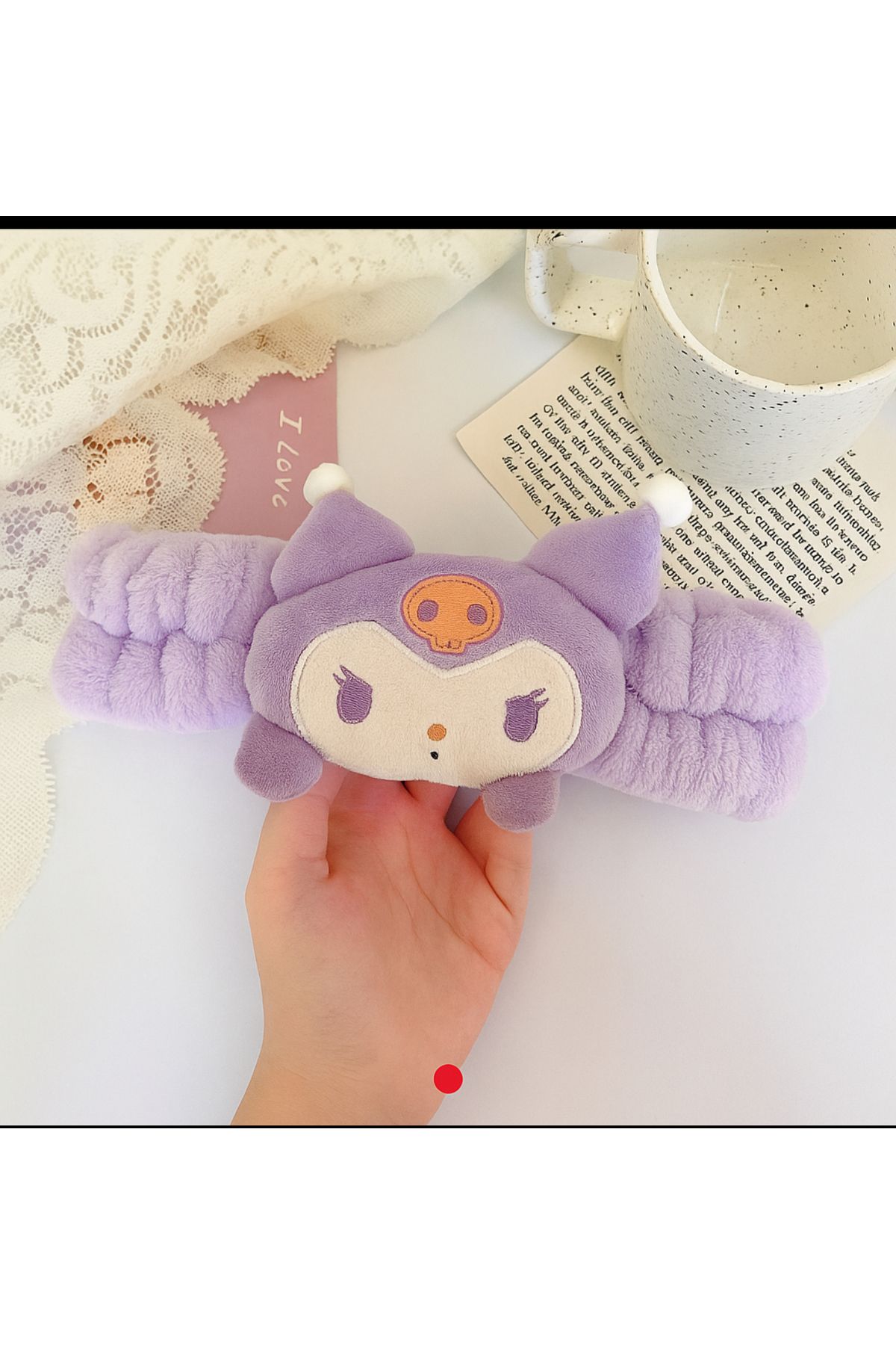 facnspt Kuromi Peluş Saç Bandı – Yumuşak ve Şirin Tasarım