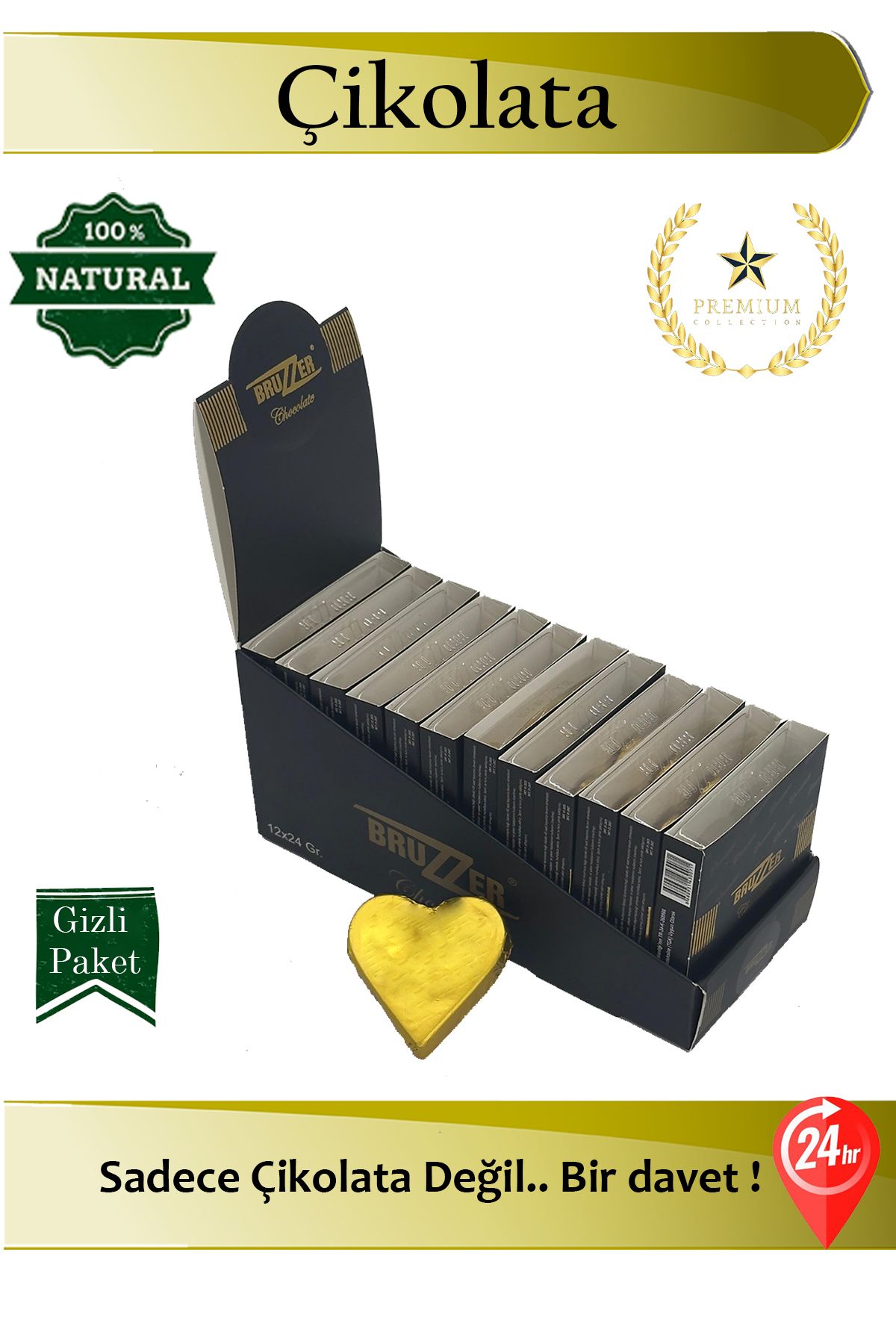 the brouzzer energy Herbiox Brouzer Fonksiyonel Bitter Çikolata 12 Adet 24 Saat Etkili