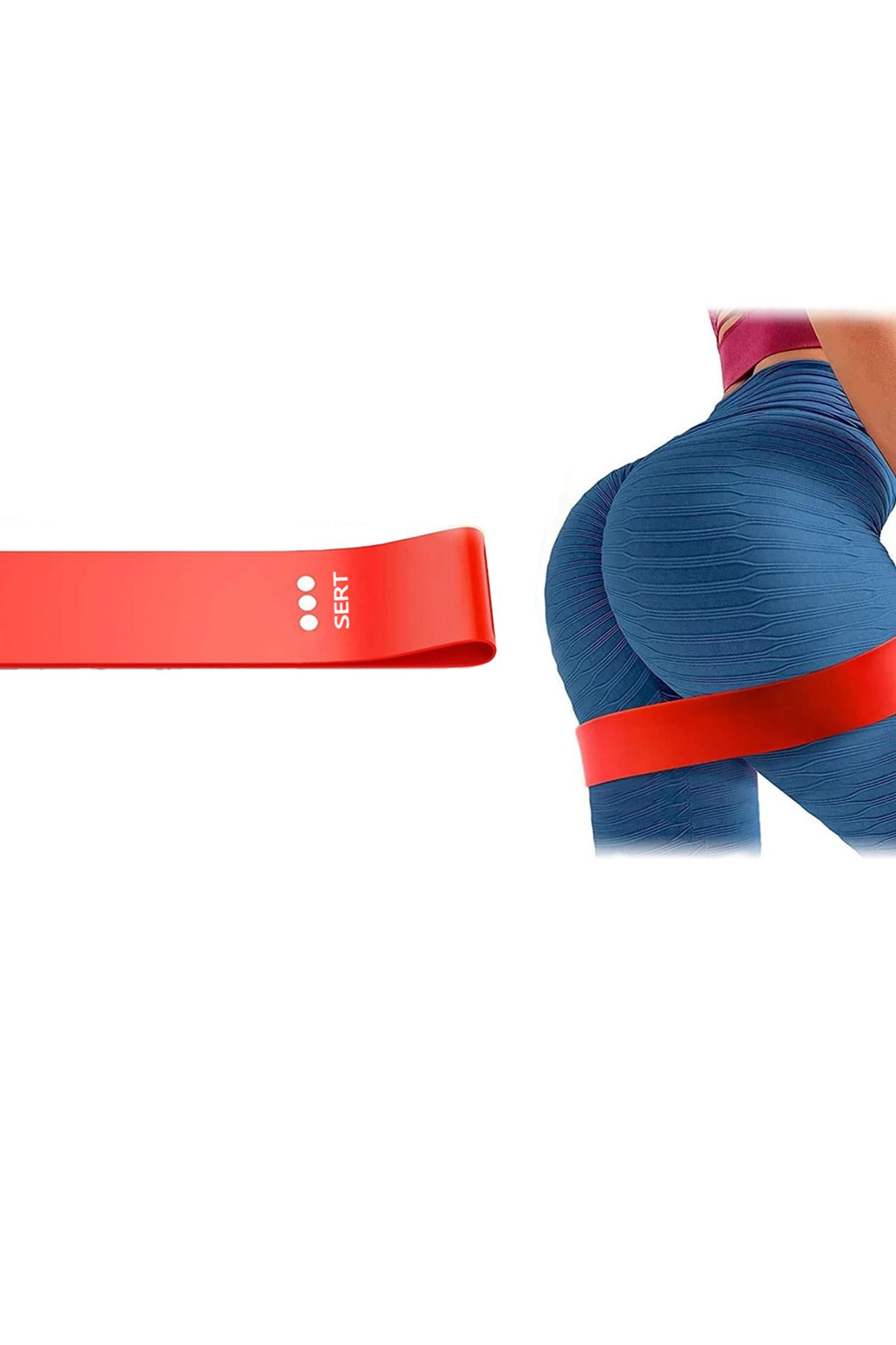 COZY SENSE Direnç Lastiği 1 Adet Elastik Vücut Karın Bacak Kol Geliştirici Pilates Egzersiz Bant Spor Aksesuar